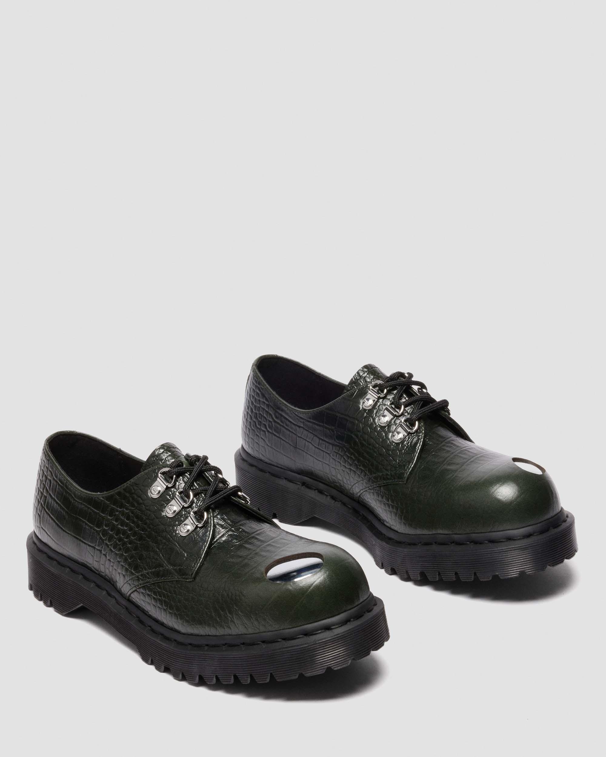 1461 BEX STEEL TOE LEATHER SHOES in Vert