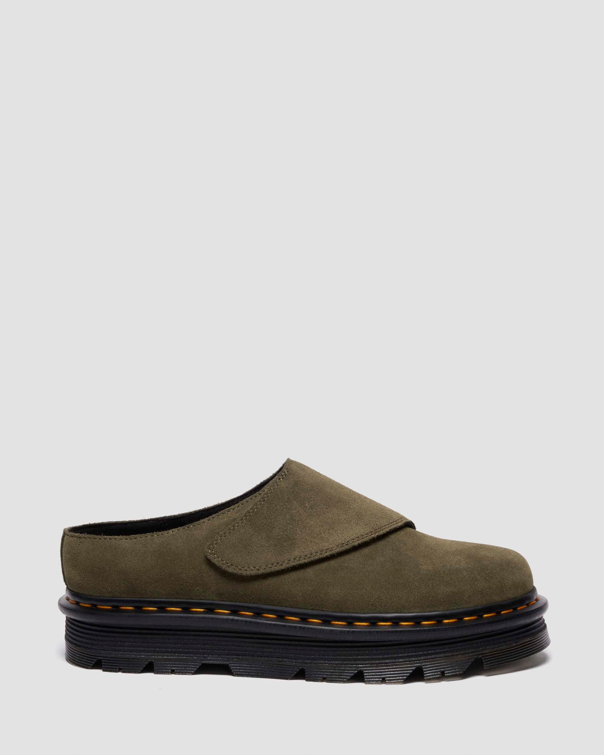 Zebzag Anywair Suede Mules in Olive Green
