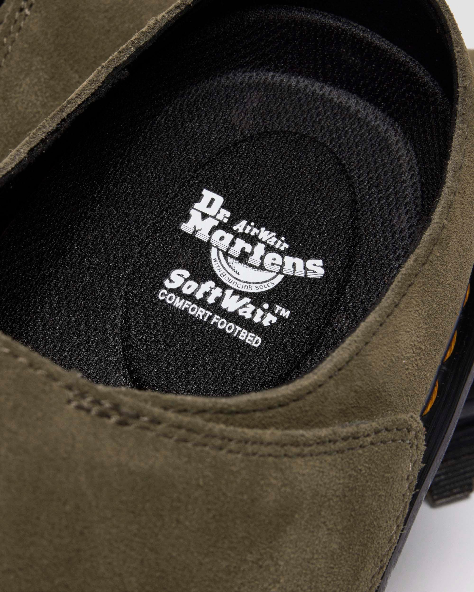 Zebzag Anywair Suede Mules in DMS OLIVE | Dr. Martens™