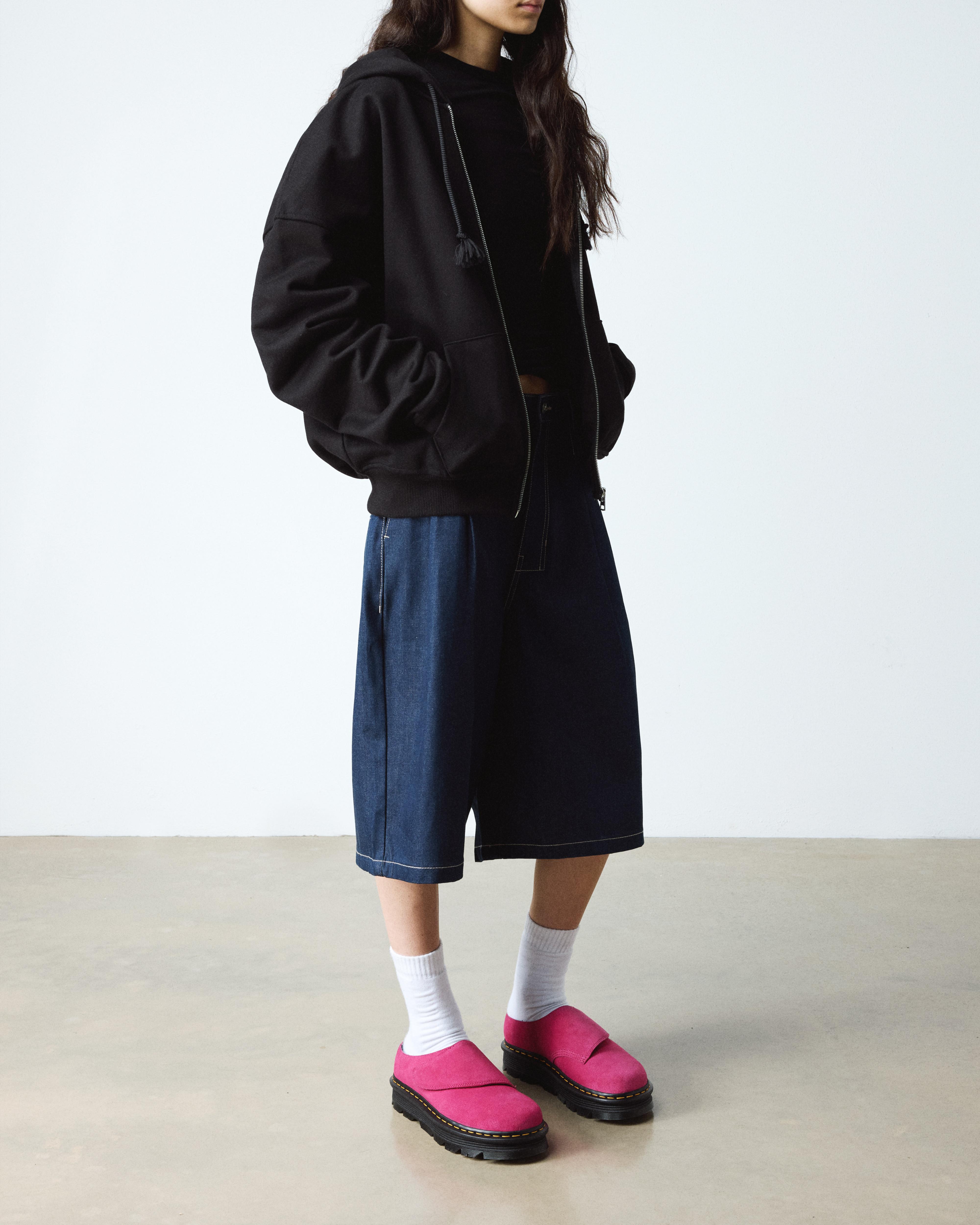 Zebzag Anywair Suede Mules in Fuchsia Pink | Dr. Martens