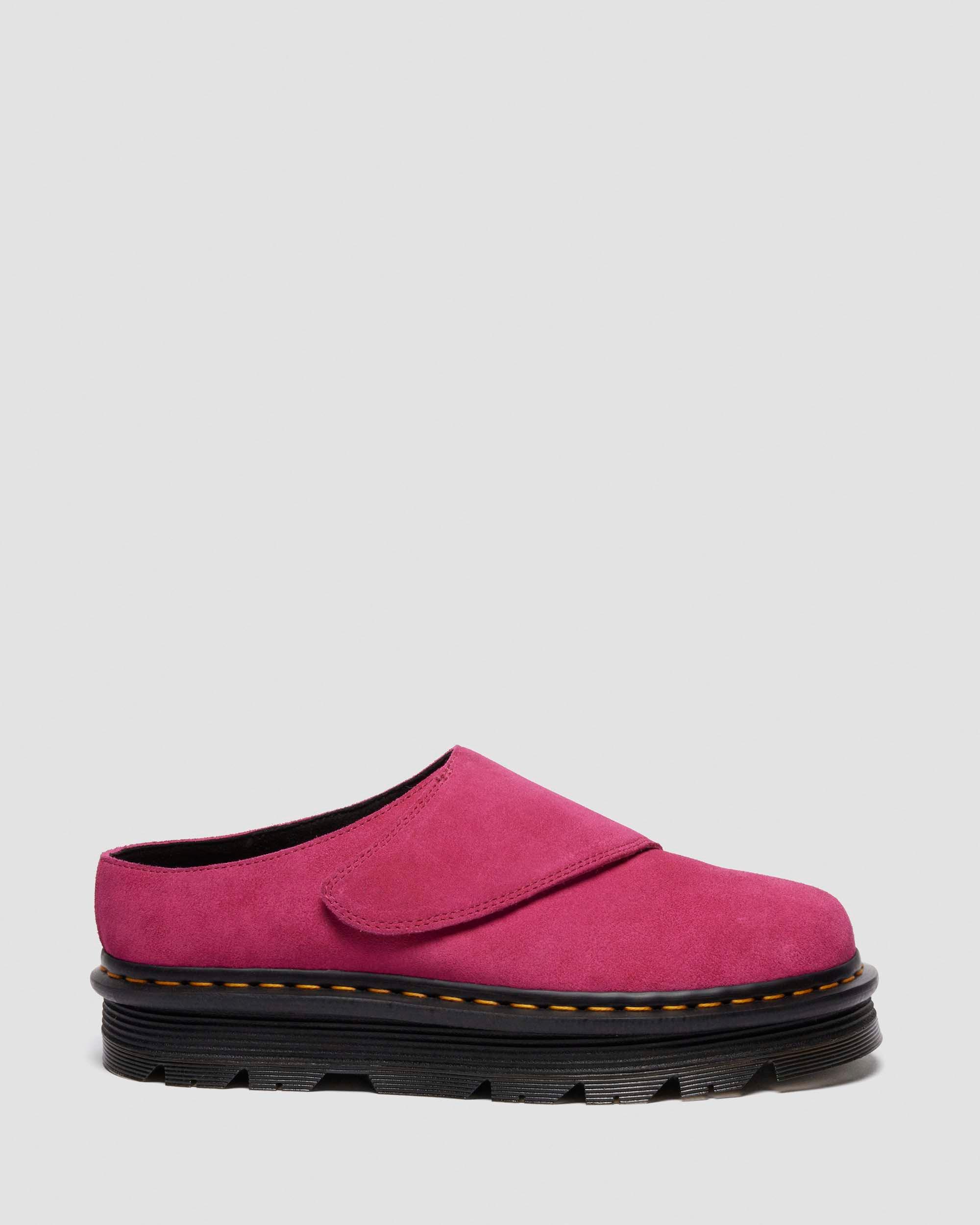 Zebzag Anywair Suede Mules in Fuchsia Pink | Dr. Martens
