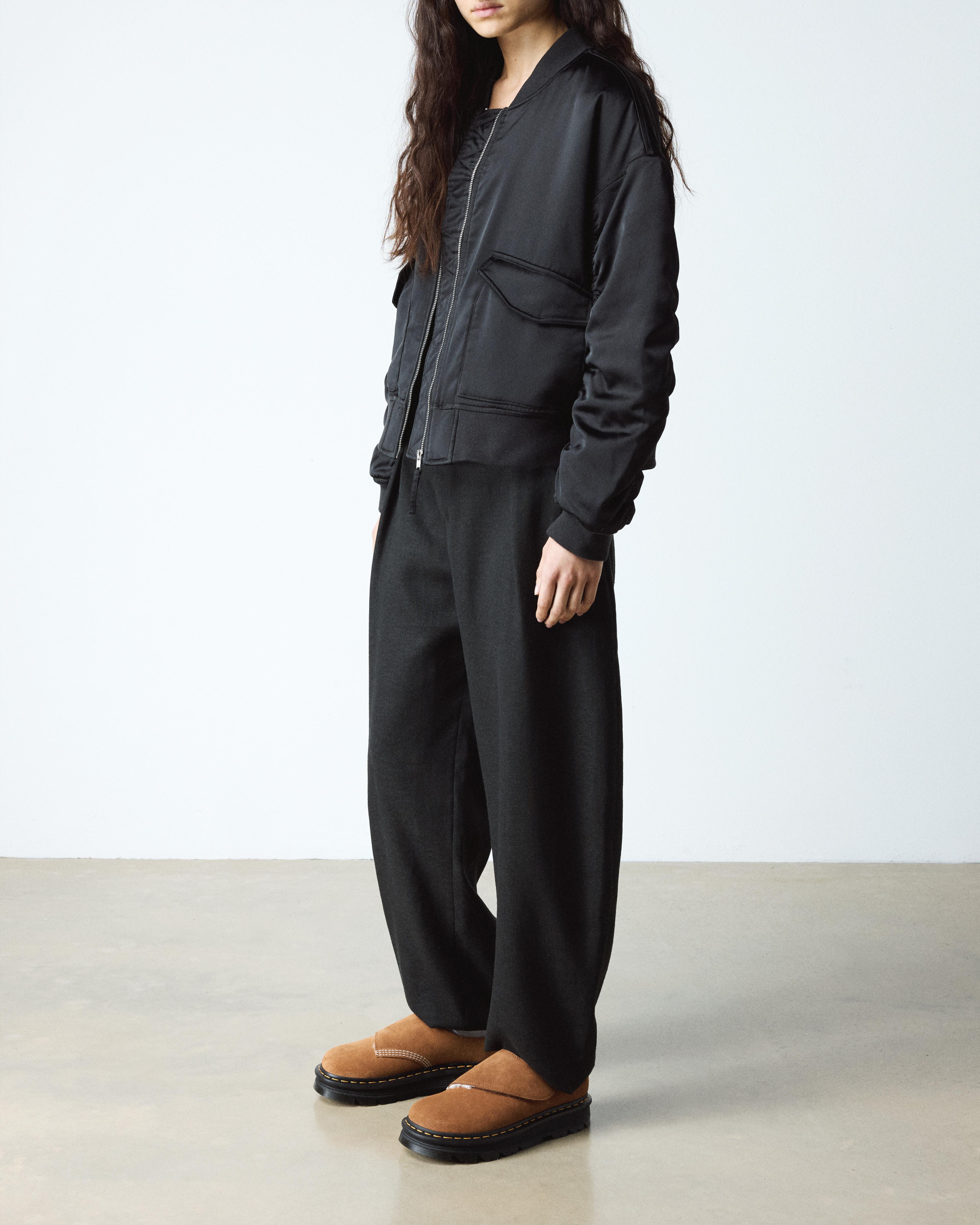 Dr. Martens Zebzag Anywair Warm Lined Suede Mules In Brown