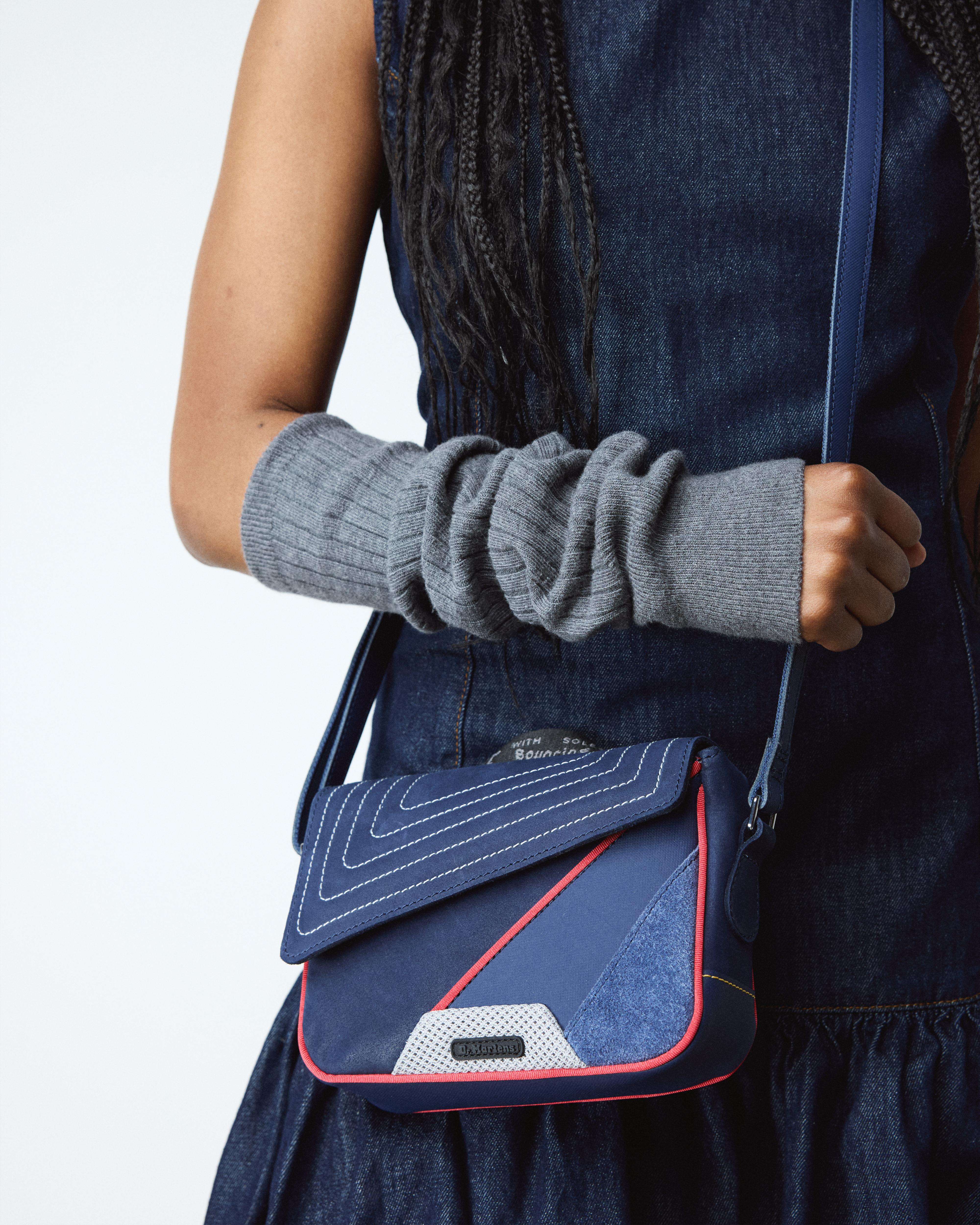 7 INCH SATCHEL in Dark Blue & Grey