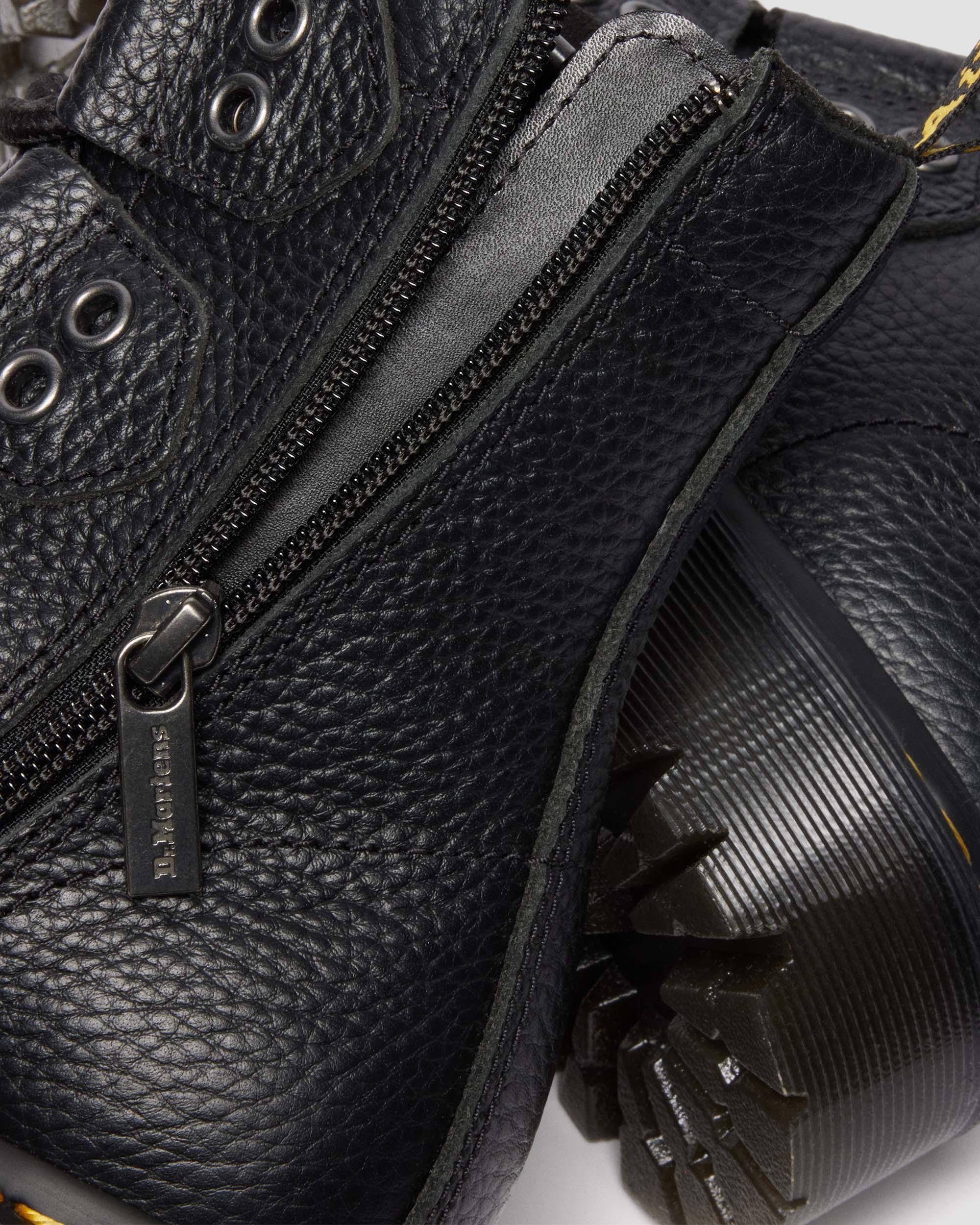 1460 BEX LACE-TO-TOE SOFT LEATHER BOOTS in Black