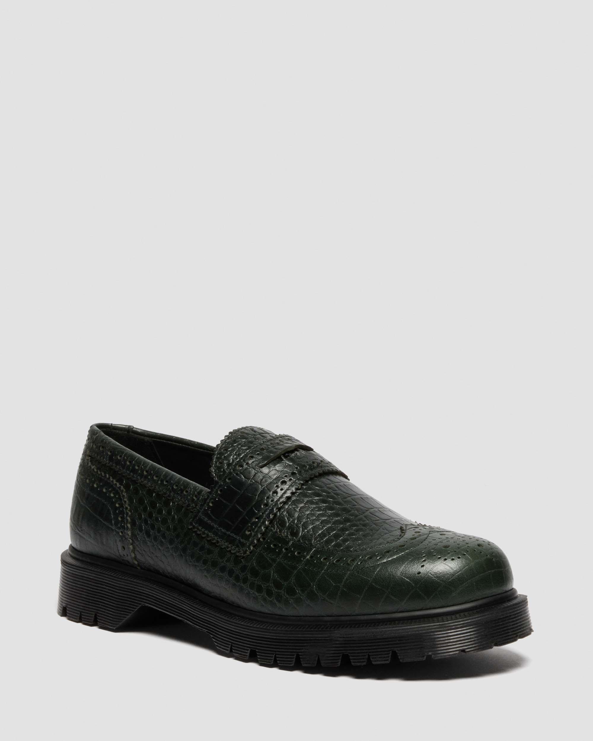 Penton Brogue Emboss Leather Loafers
