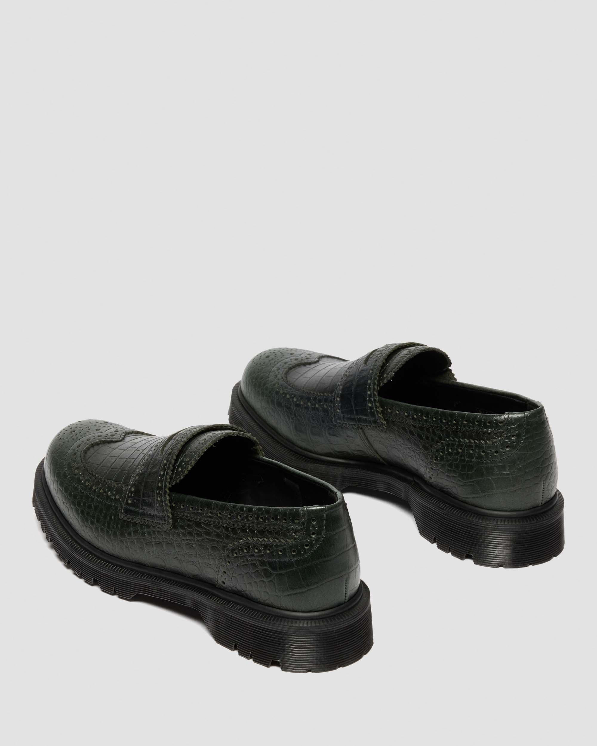Penton Brogue Emboss Leather Loafers
