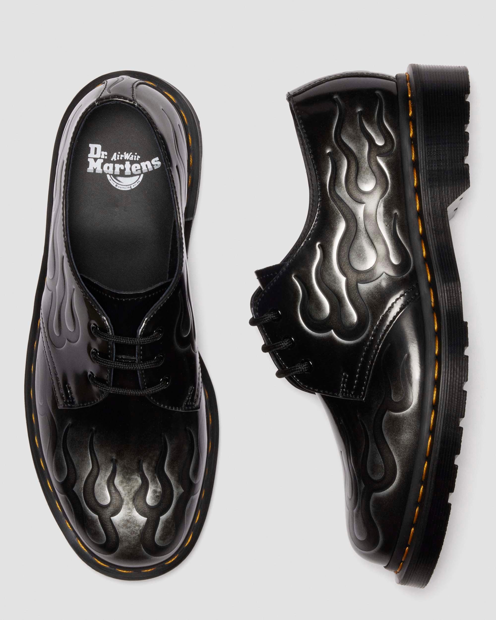 1461 Inferno Lace-Up Leather Shoes in Silver | Dr. Martens™