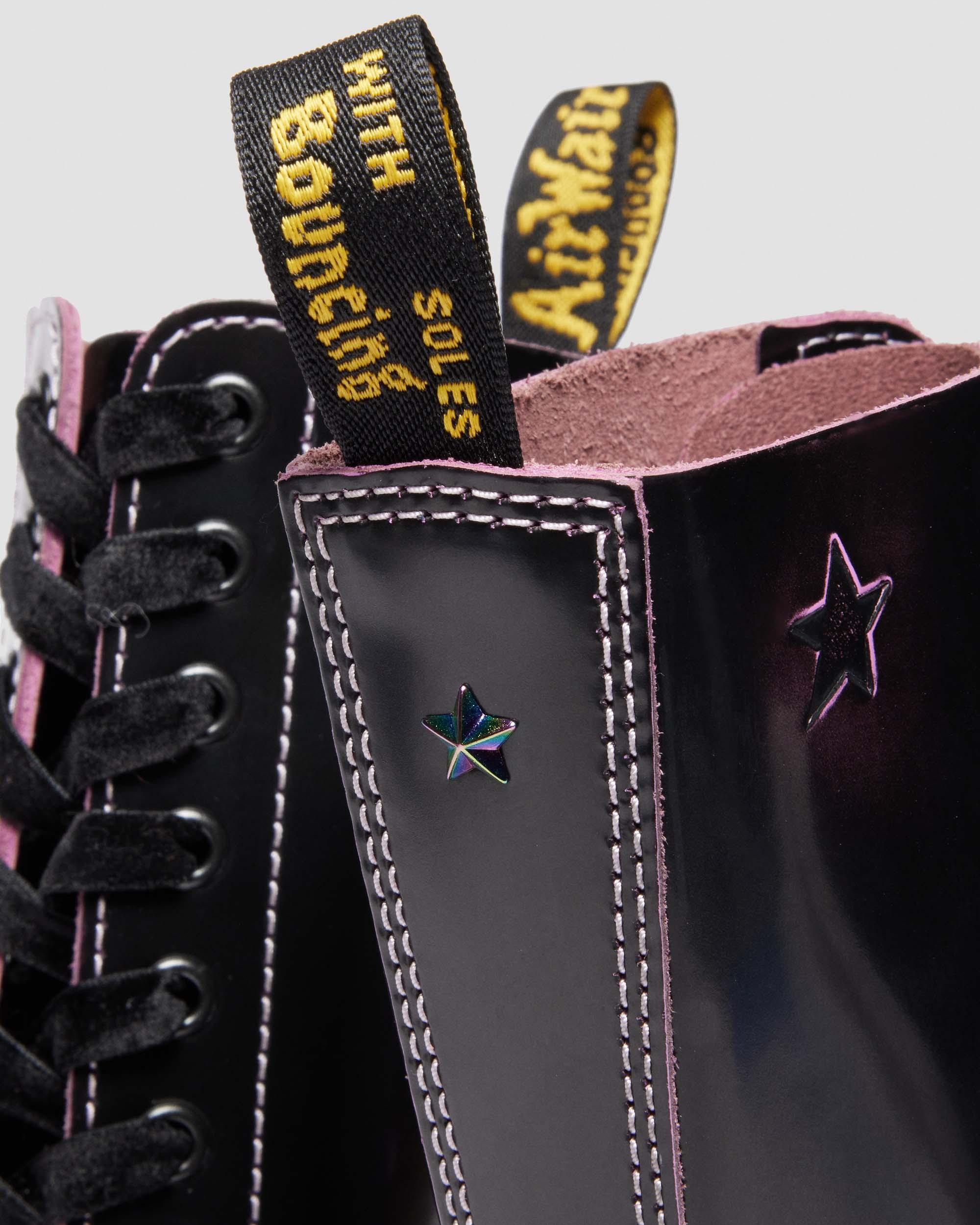 Dr. Martens x Bratz ☆ 1B99 Bex Arcadia Leather Boots Womens Dr. Martens x Bratz 1B99 Bex 14-Eye Boot - Black