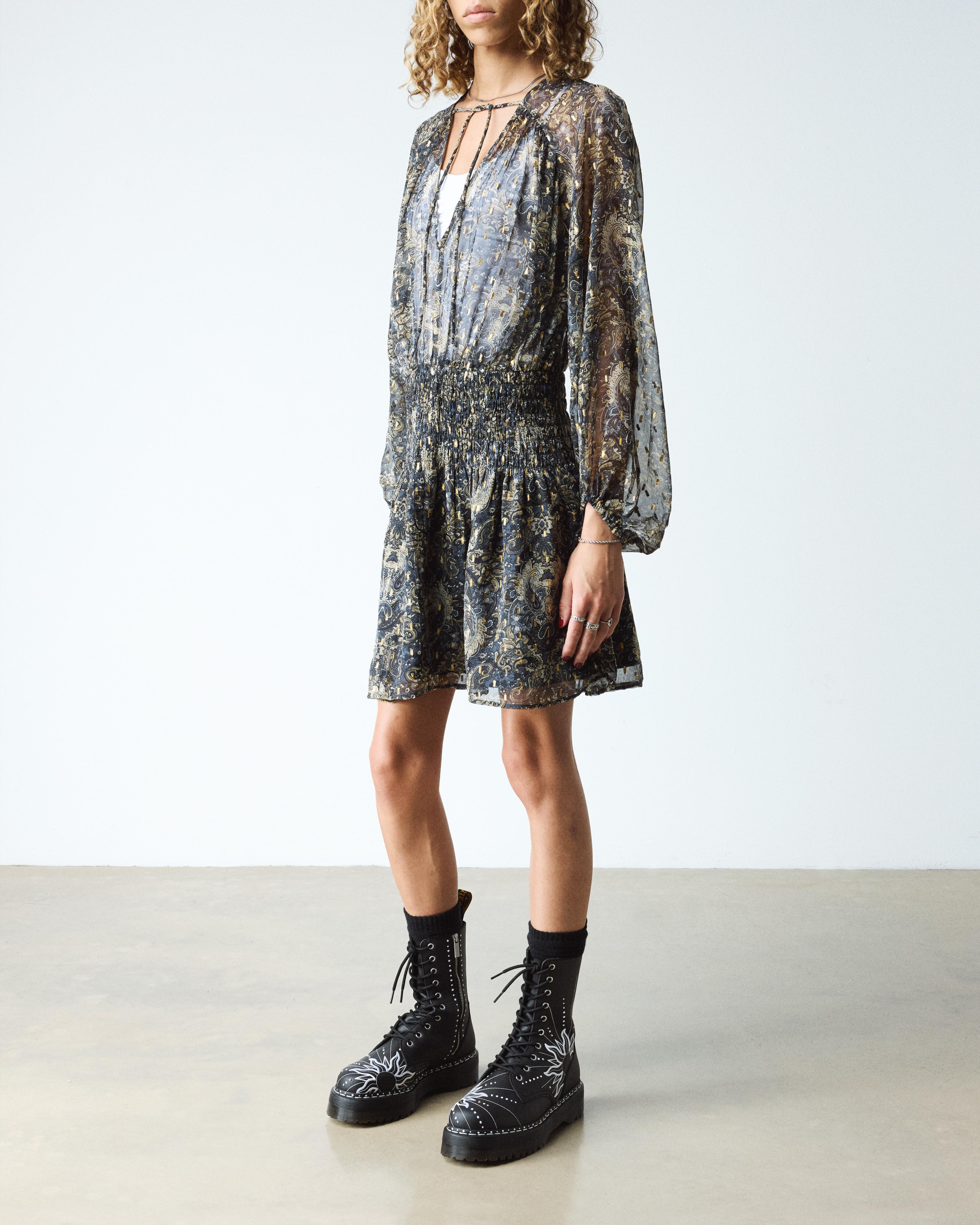 Jadon Hi Solar Flare Reclaimed Leather Platform Boots in Black & White