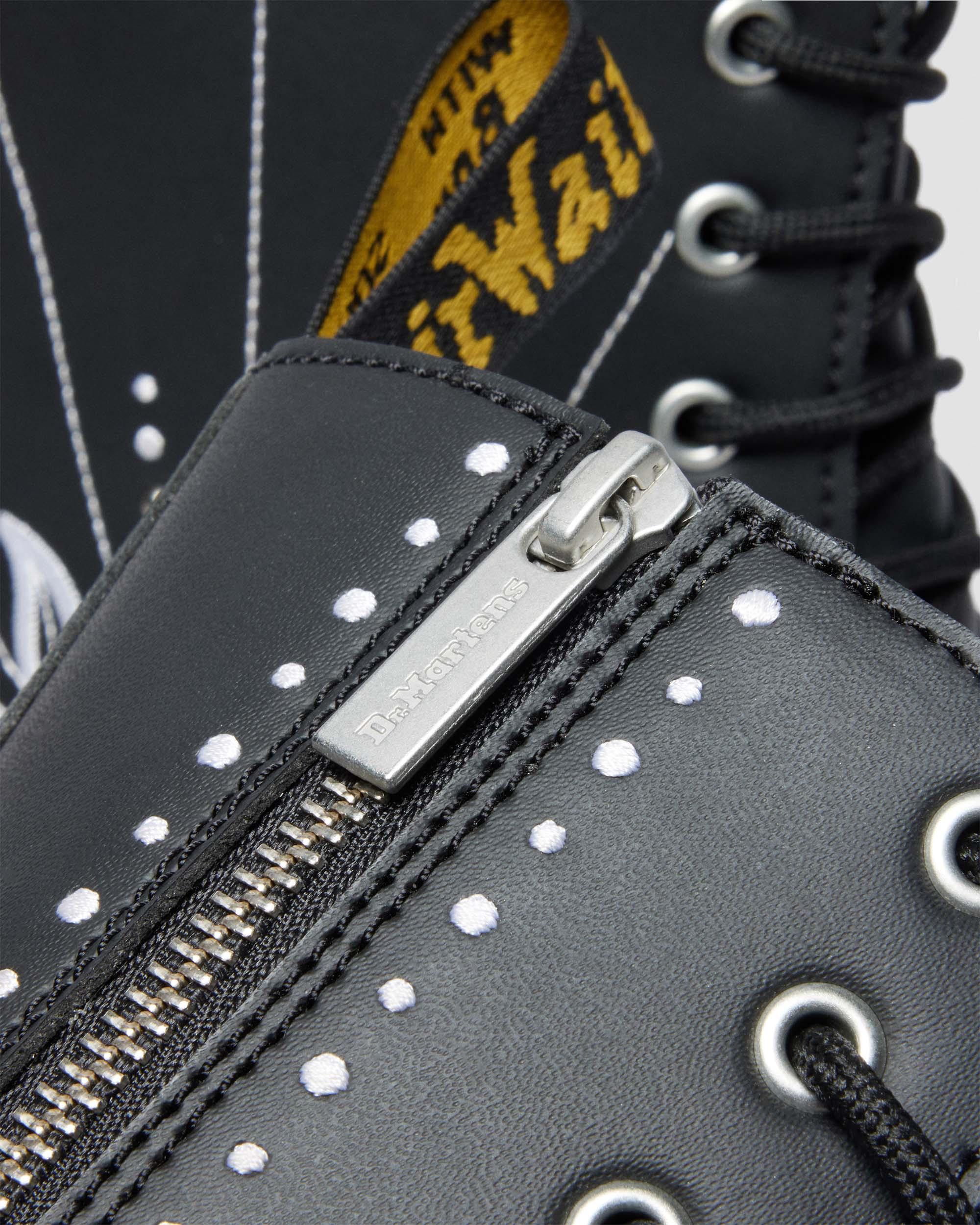 Dr. Martens Jadon Hi Solar Flare Reclaimed Leather Platform Boots In Multi