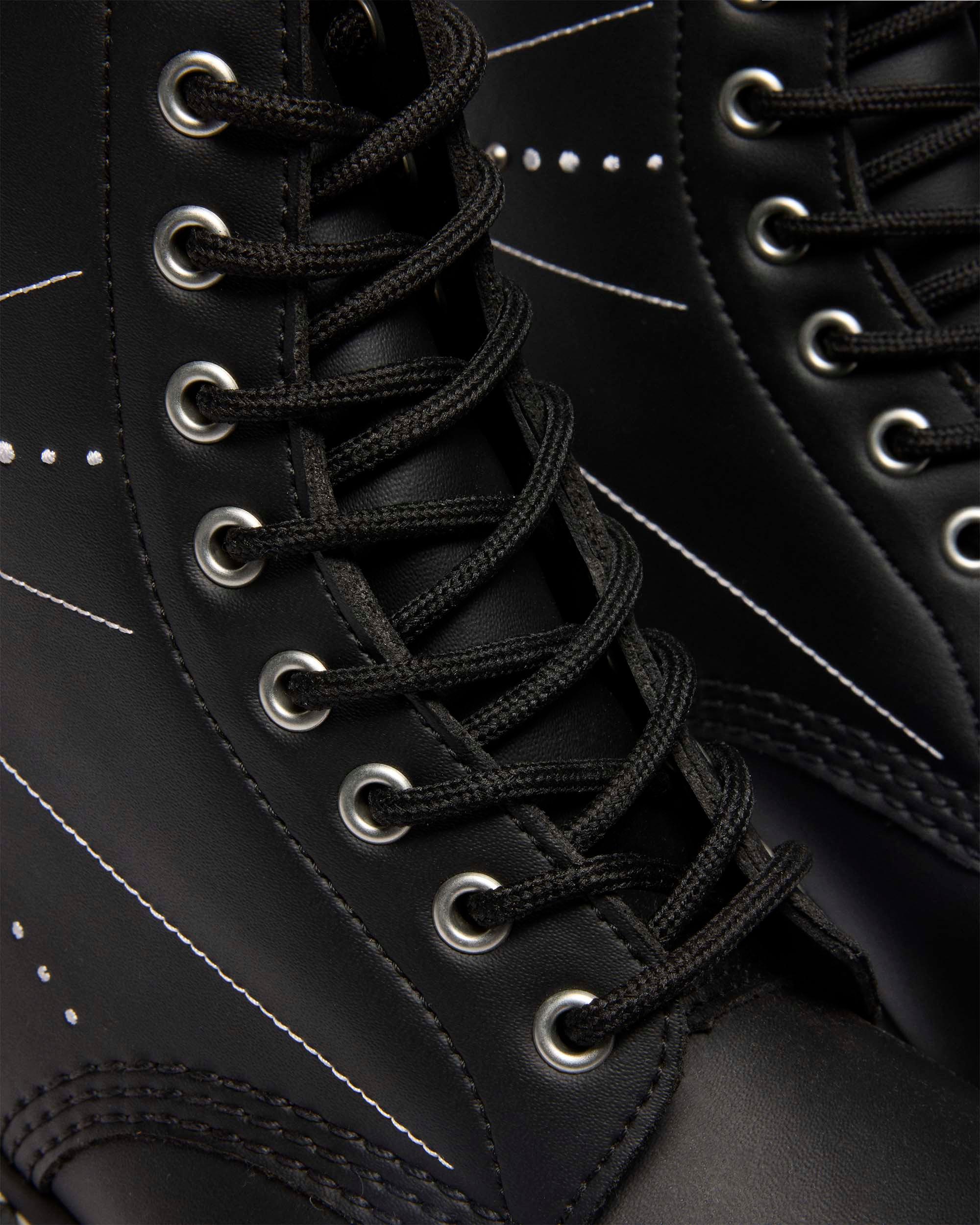 1460 Solar Flare Reclaimed Leather Boots in Noir & Blanc