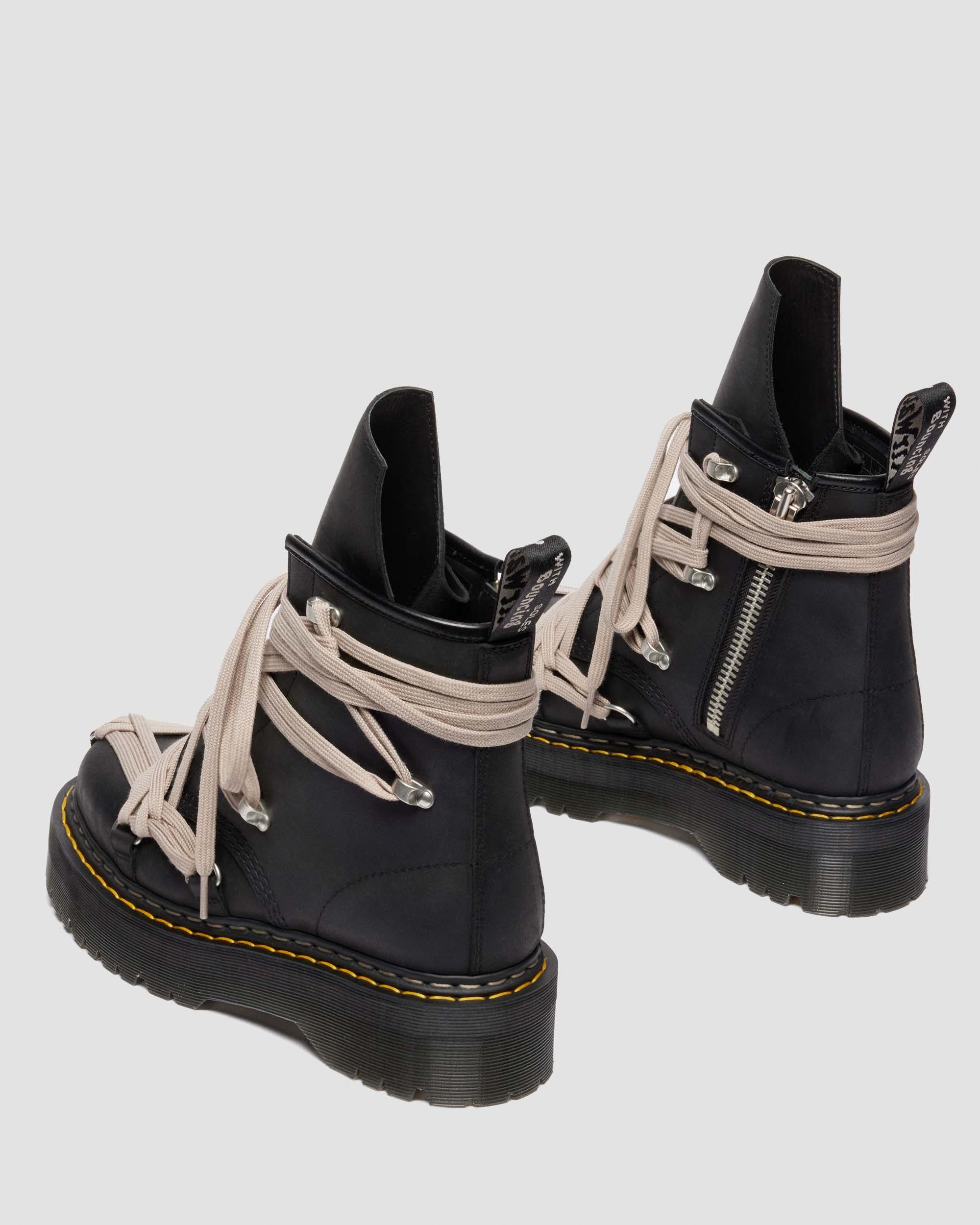 1460 Rick Owens Megalace-kängor in Svart