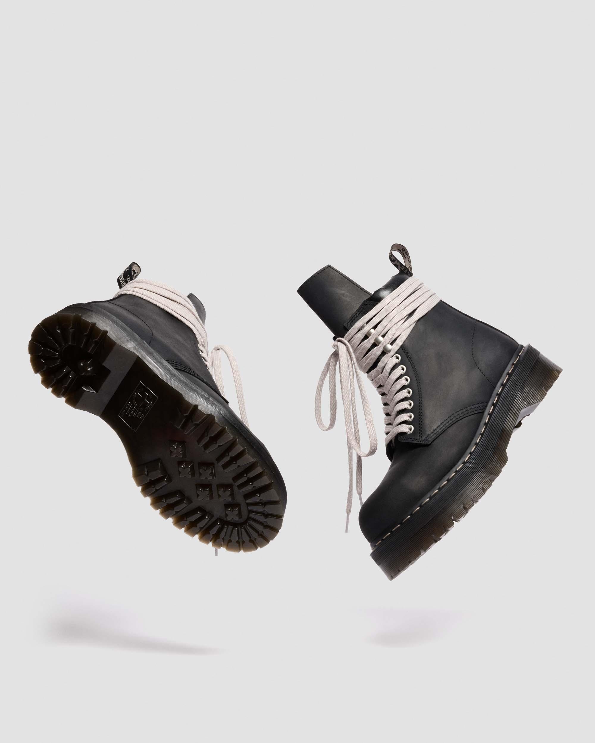 Steel Toe Quad Rick Owens Wraparound Lace Leather Platform