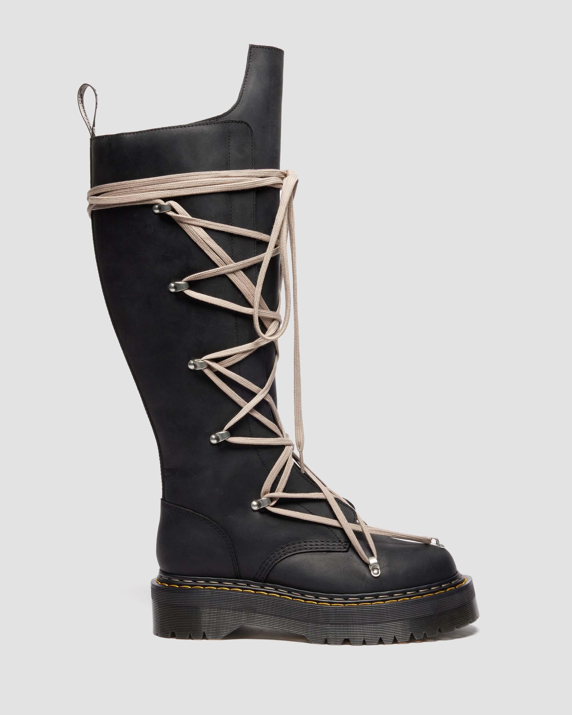 靴 Rick Owens Dr.Martens 1B60 PENTALACEQUAD 1B60 Rick Owens Pentalace Boots in Black | Dr. Martens