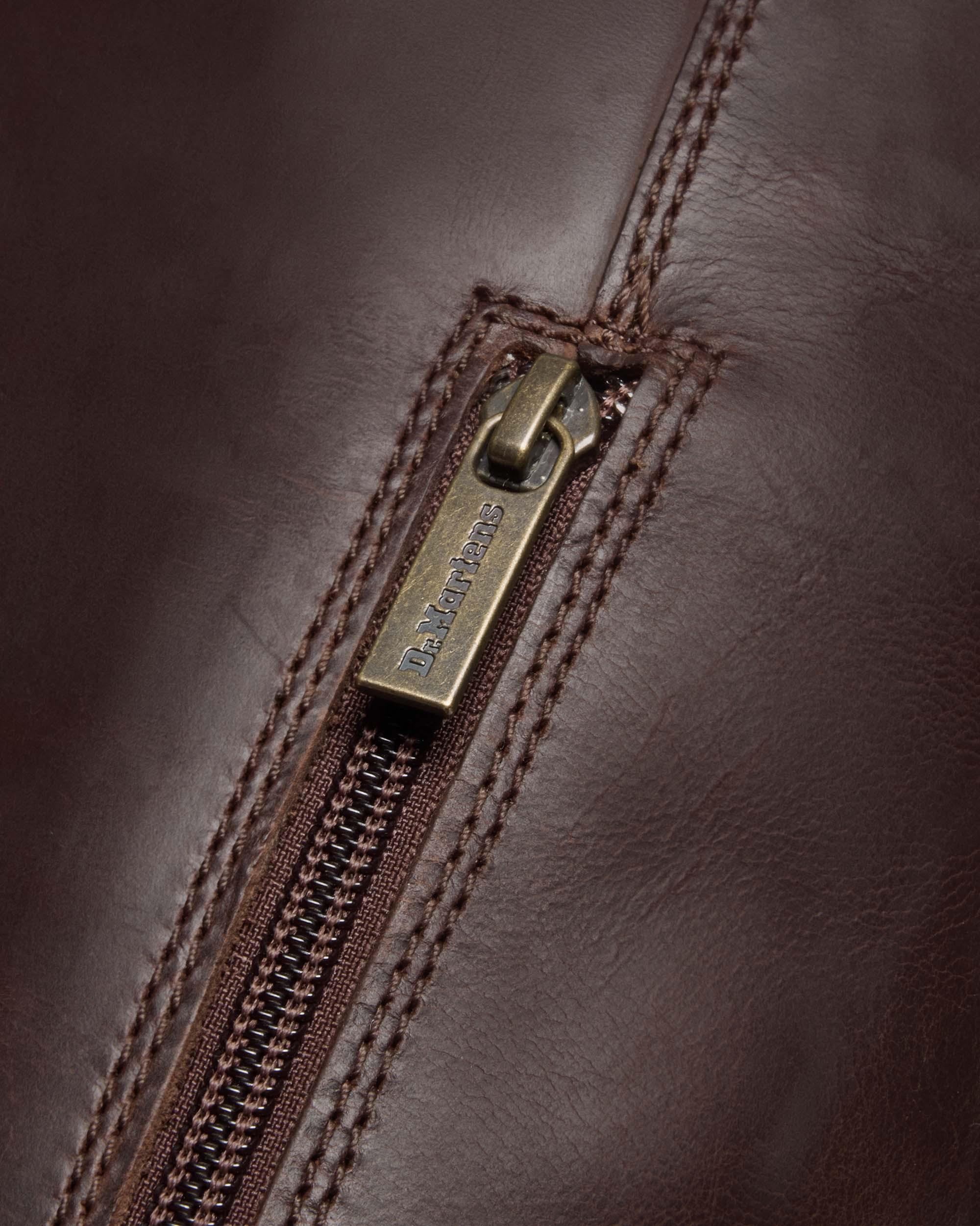 BIKER BOOTS ANISTONE HAUTES EN CUIR CRAZY HORSE  in Marron Foncé