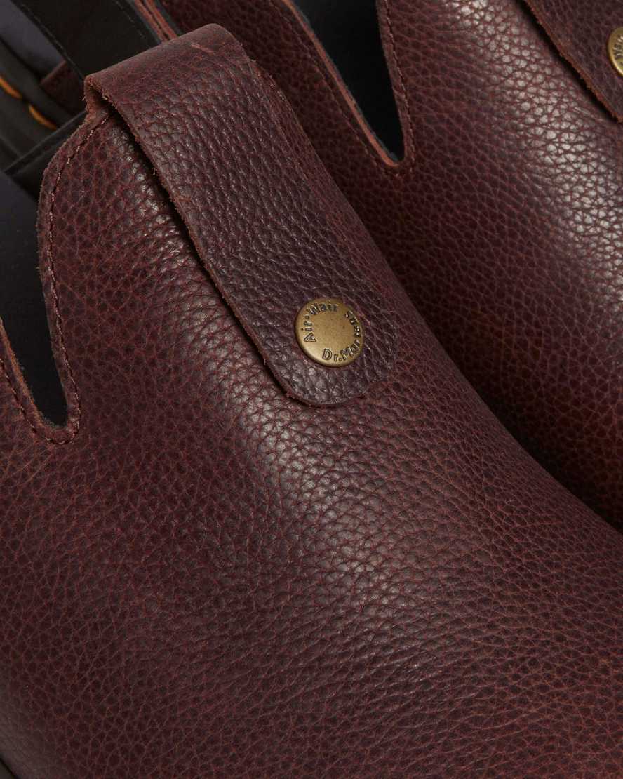 Dr. Martens' Zebzag Rustique Leather Platform Mules In Brown