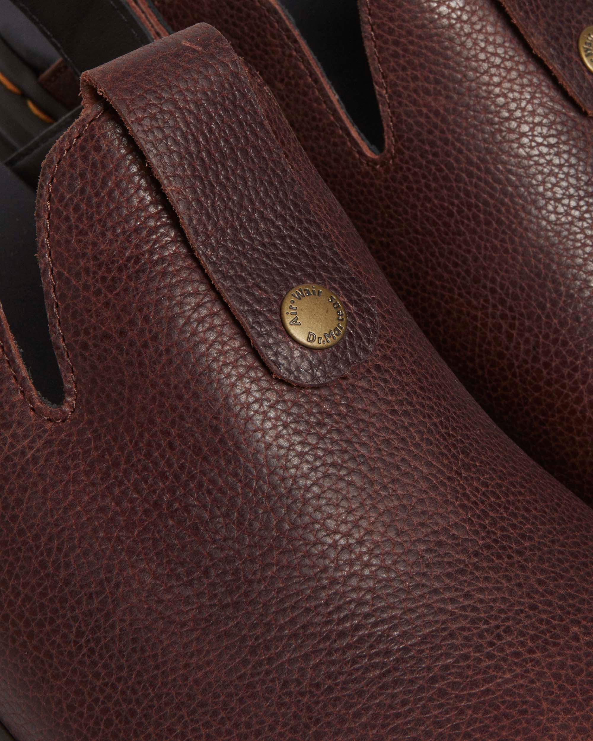 Zebzag Rustique Leather platform mules in Leather Brown
