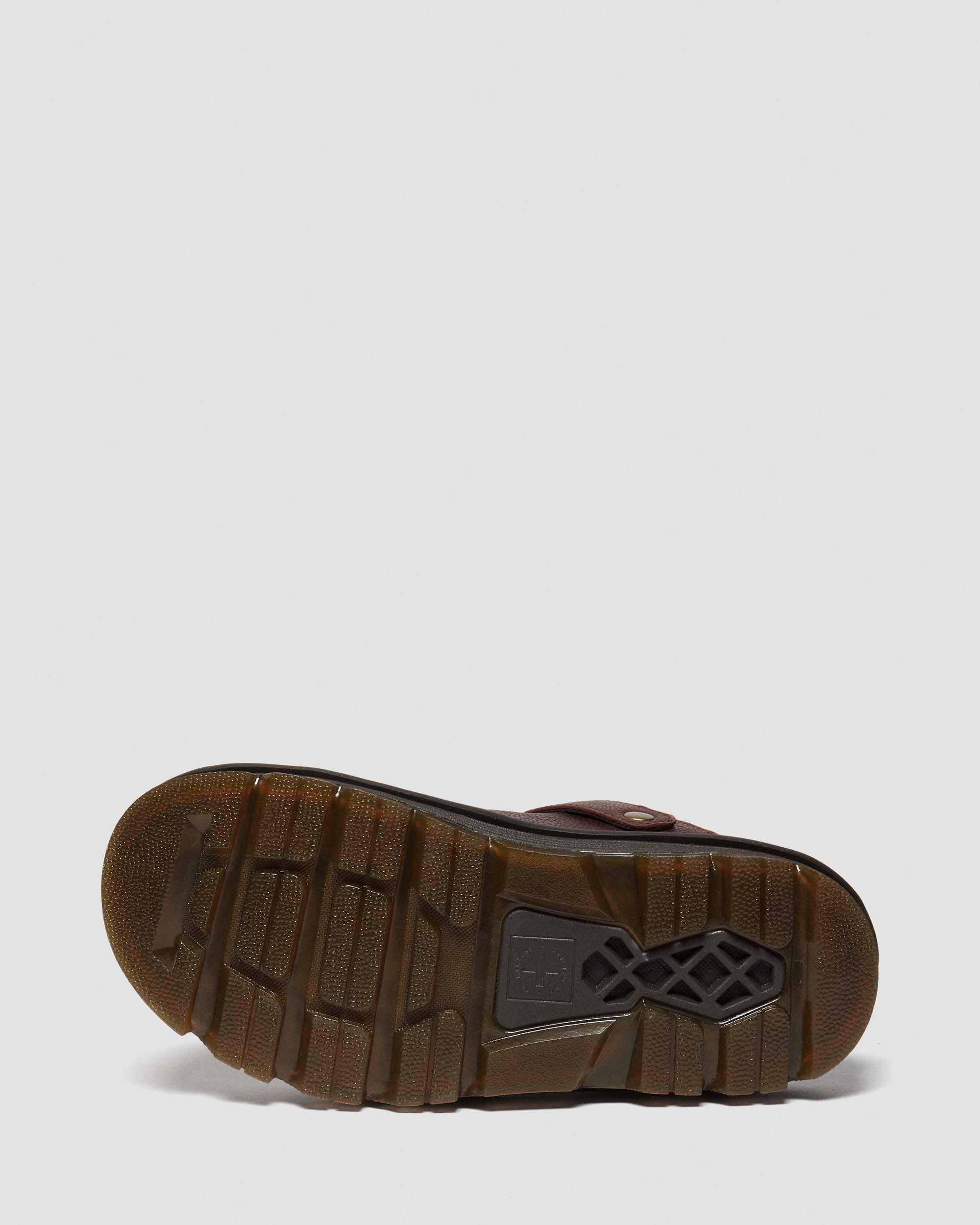 Zebzag Rustique Leather platform mules in LEATHER BROWN | Dr. Martens™