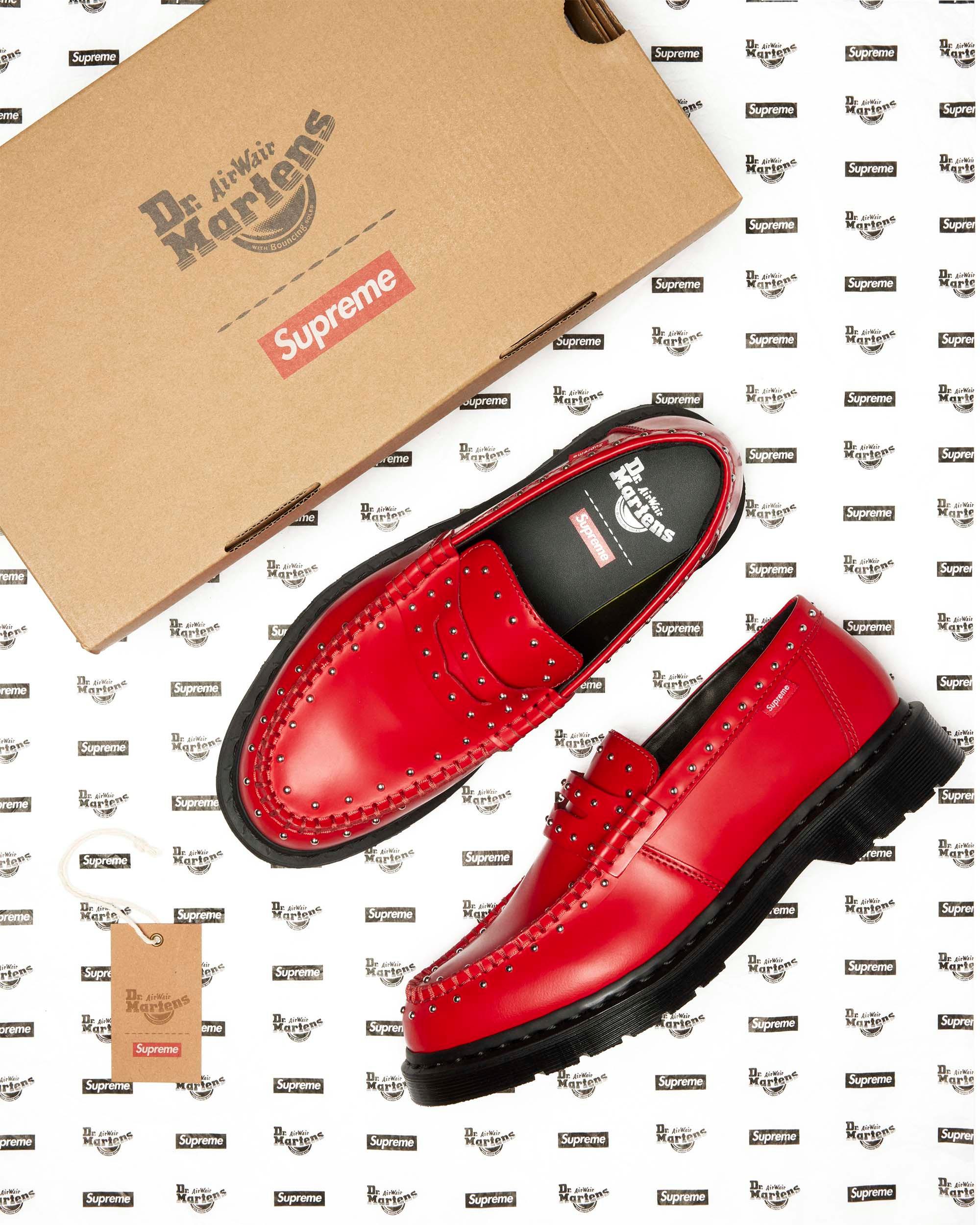 Penton Supreme Leather Loafers in Poppy Red