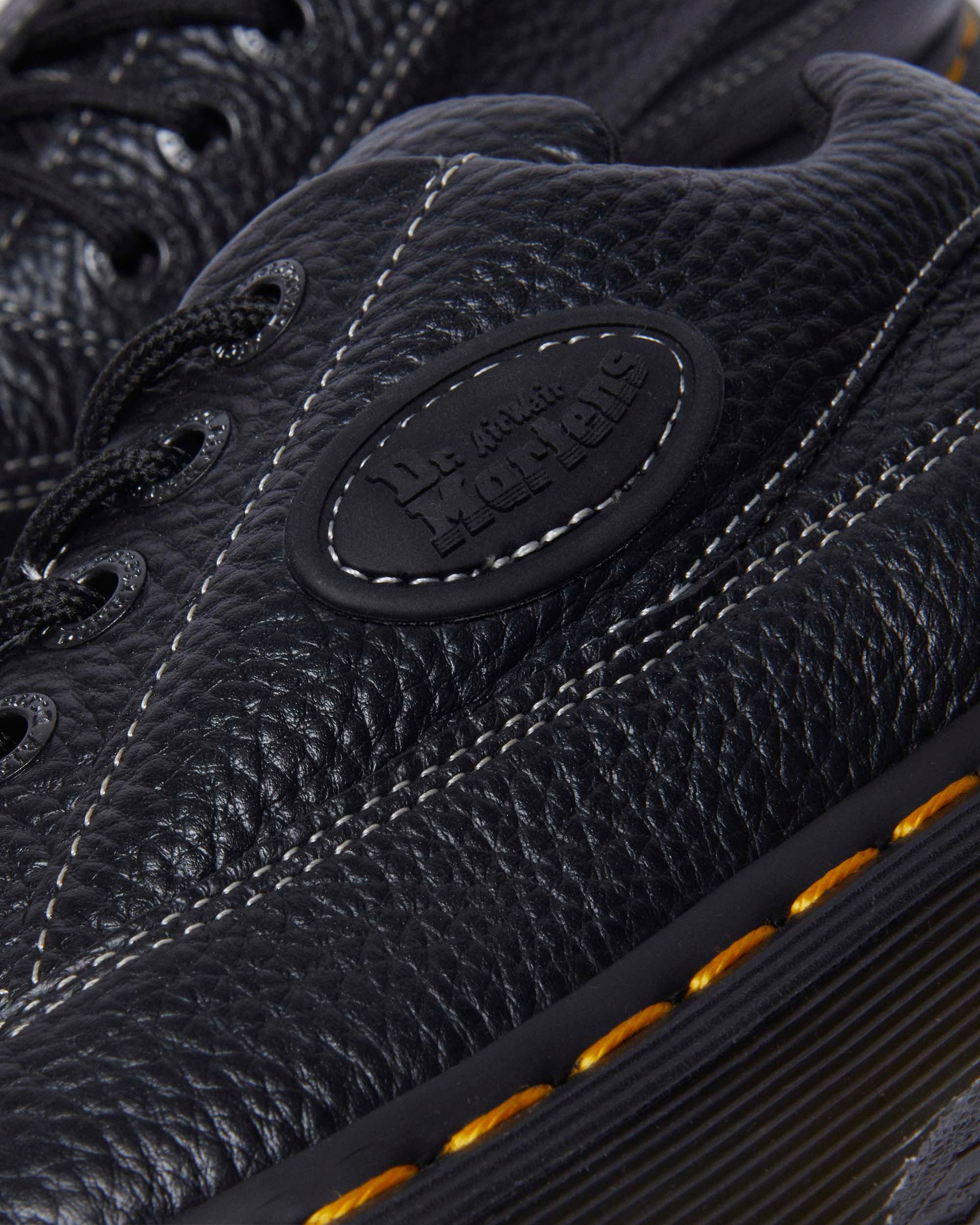 Buzz 5-eye milled nappa leather shoes in BLACK MILLED NAPPA