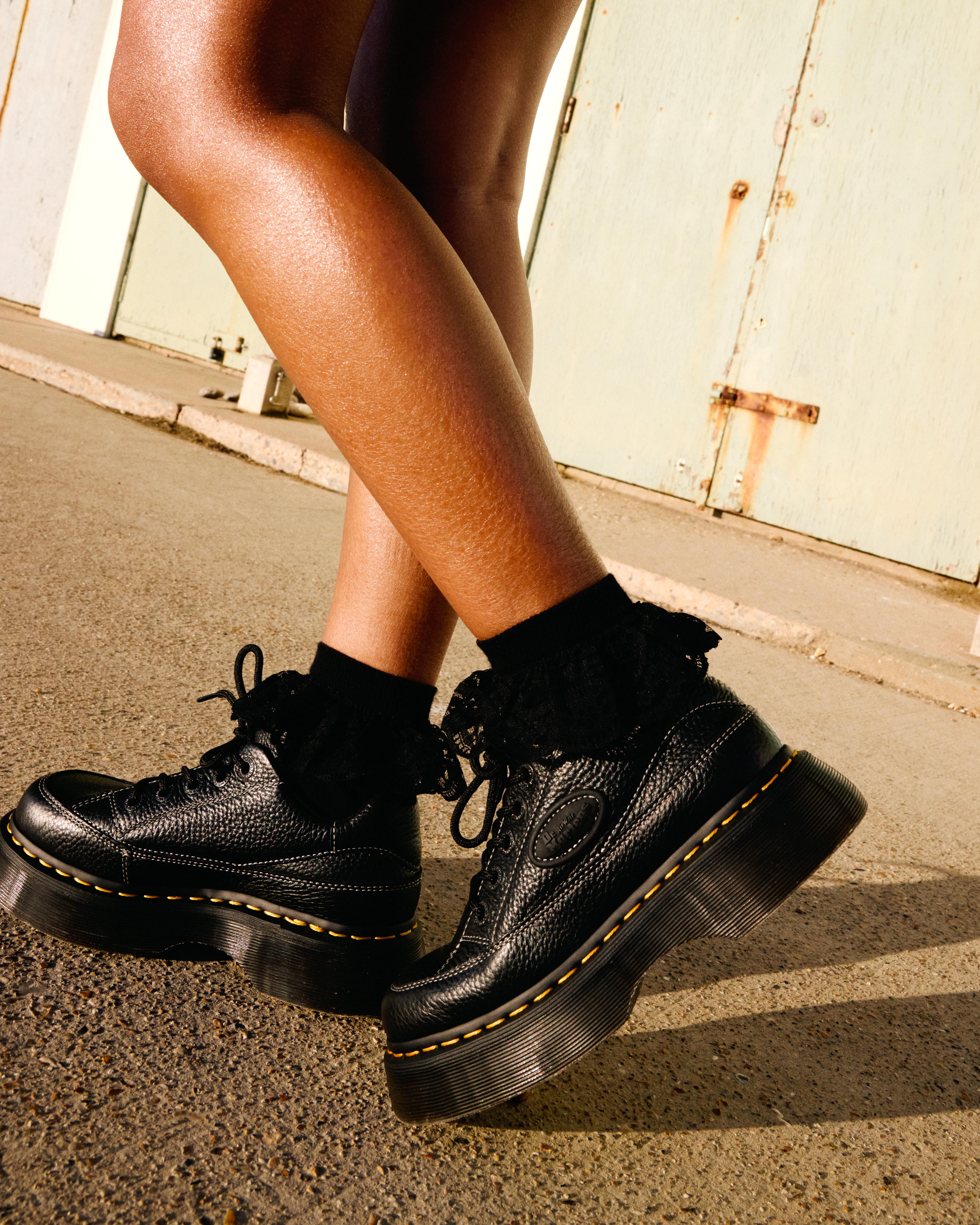 Buzz 5-eye milled nappa leather shoes in BLACK MILLED NAPPA