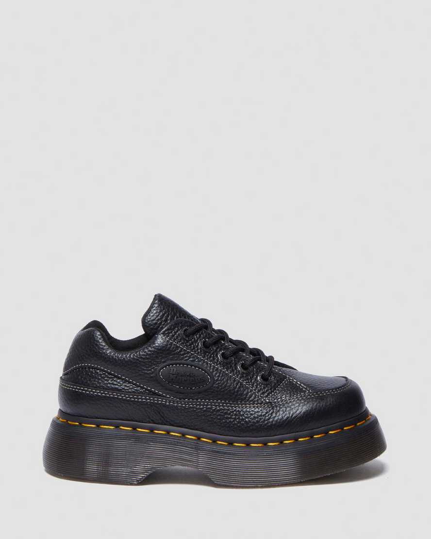 Dr. Martens' 1461 Ii Tumbled Nubuck Leather Platform Casual Shoes In Black