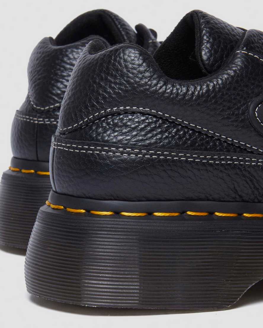 Dr. Martens' 1461 Ii Tumbled Nubuck Leather Platform Casual Shoes In Black