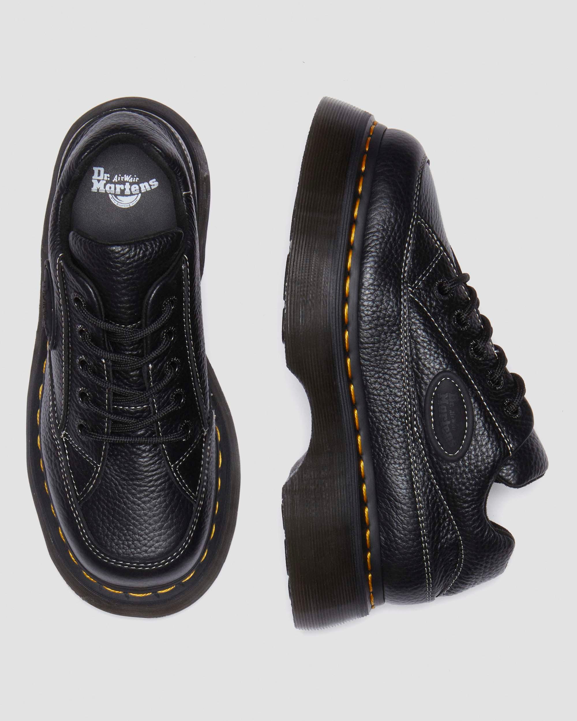 Buzz 5-eye milled nappa leather shoes in BLACK MILLED NAPPA