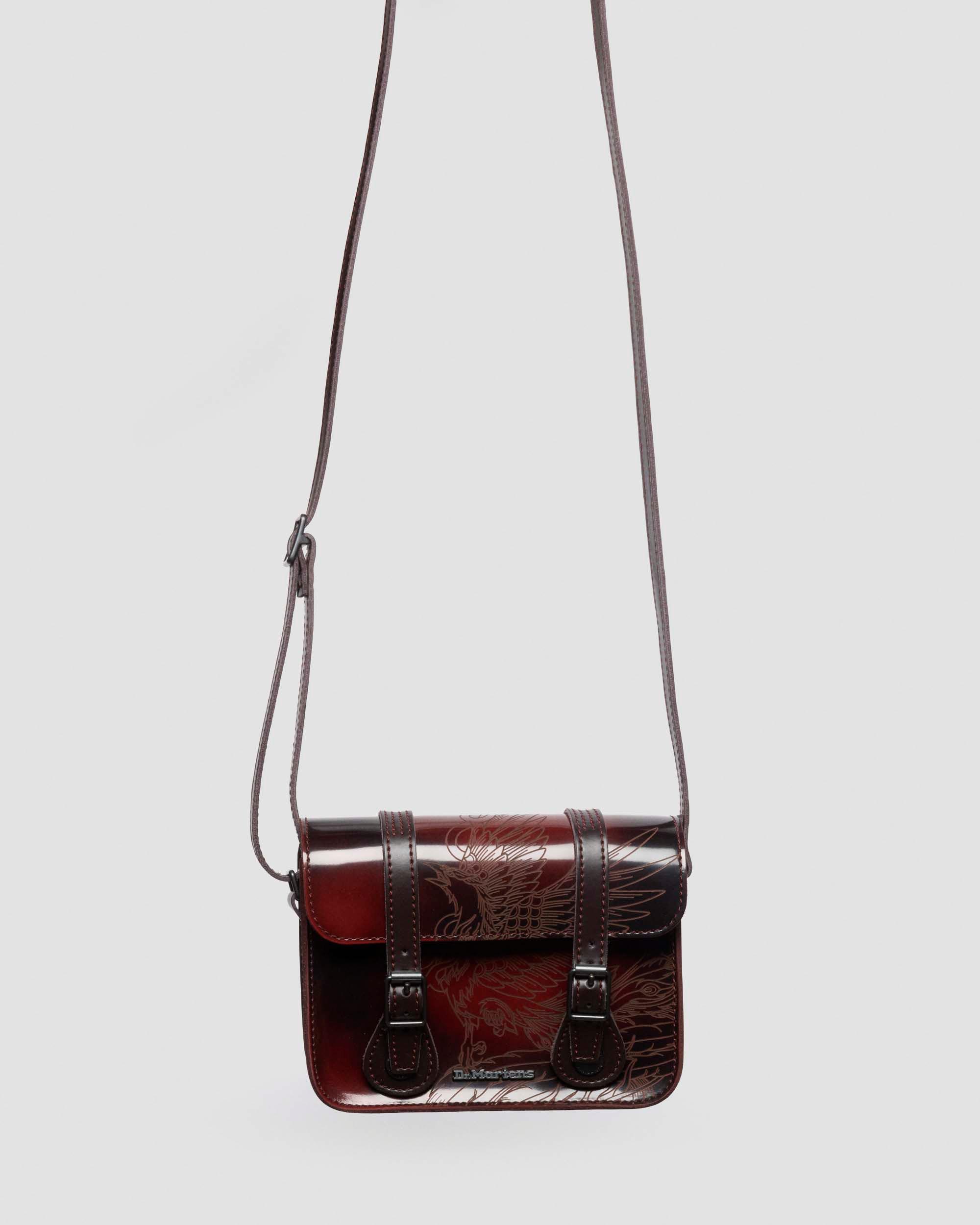 7 Inch Phoenix Arcadia Leather Satchel in CHERRY RED | Dr. Martens™