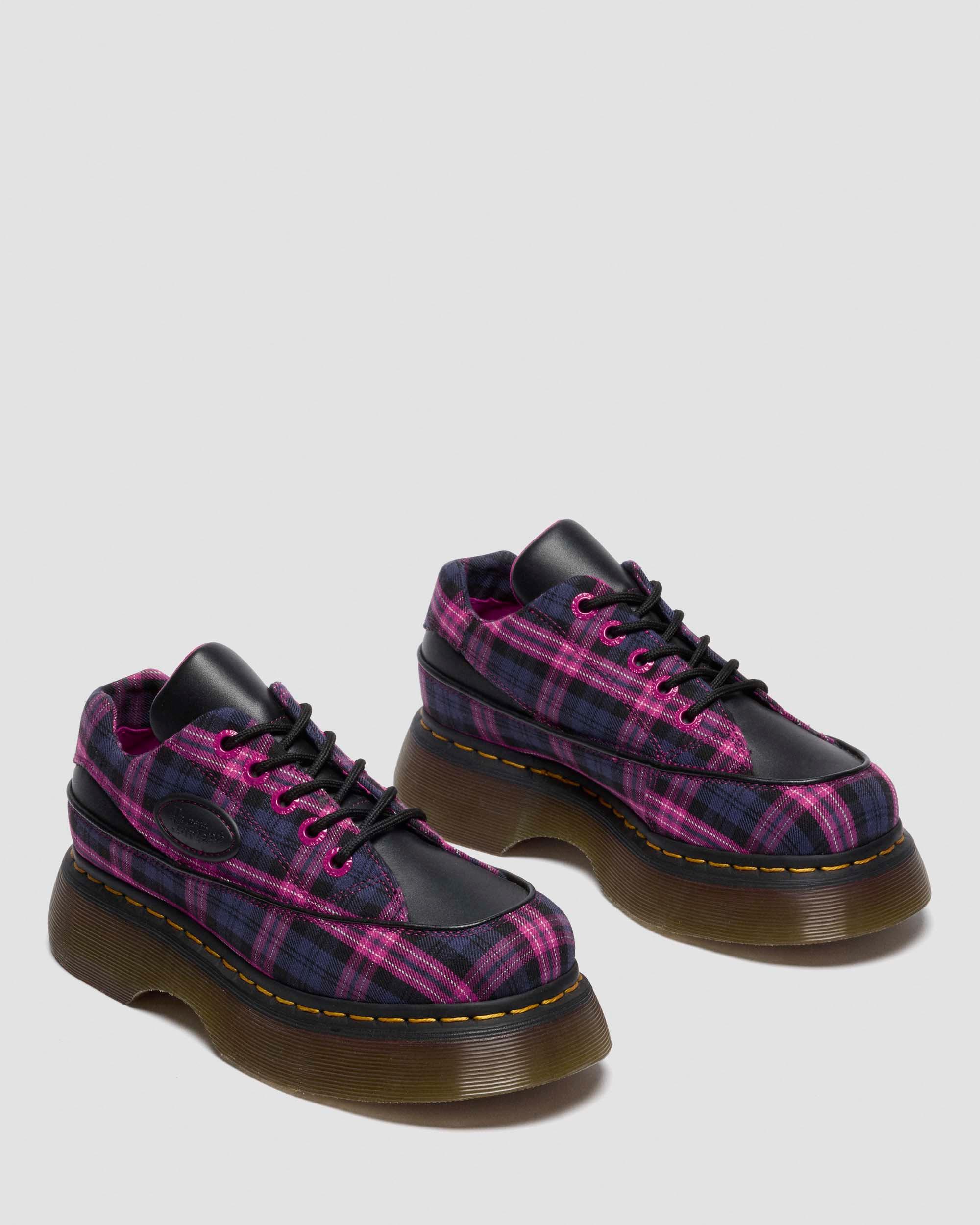 ドクターマーチン　THE TARTAN COLLECTION BUZZ 5ホール Buzz 5-Eye Tartan Shoes in Black+pink Multi | Dr. Martens™