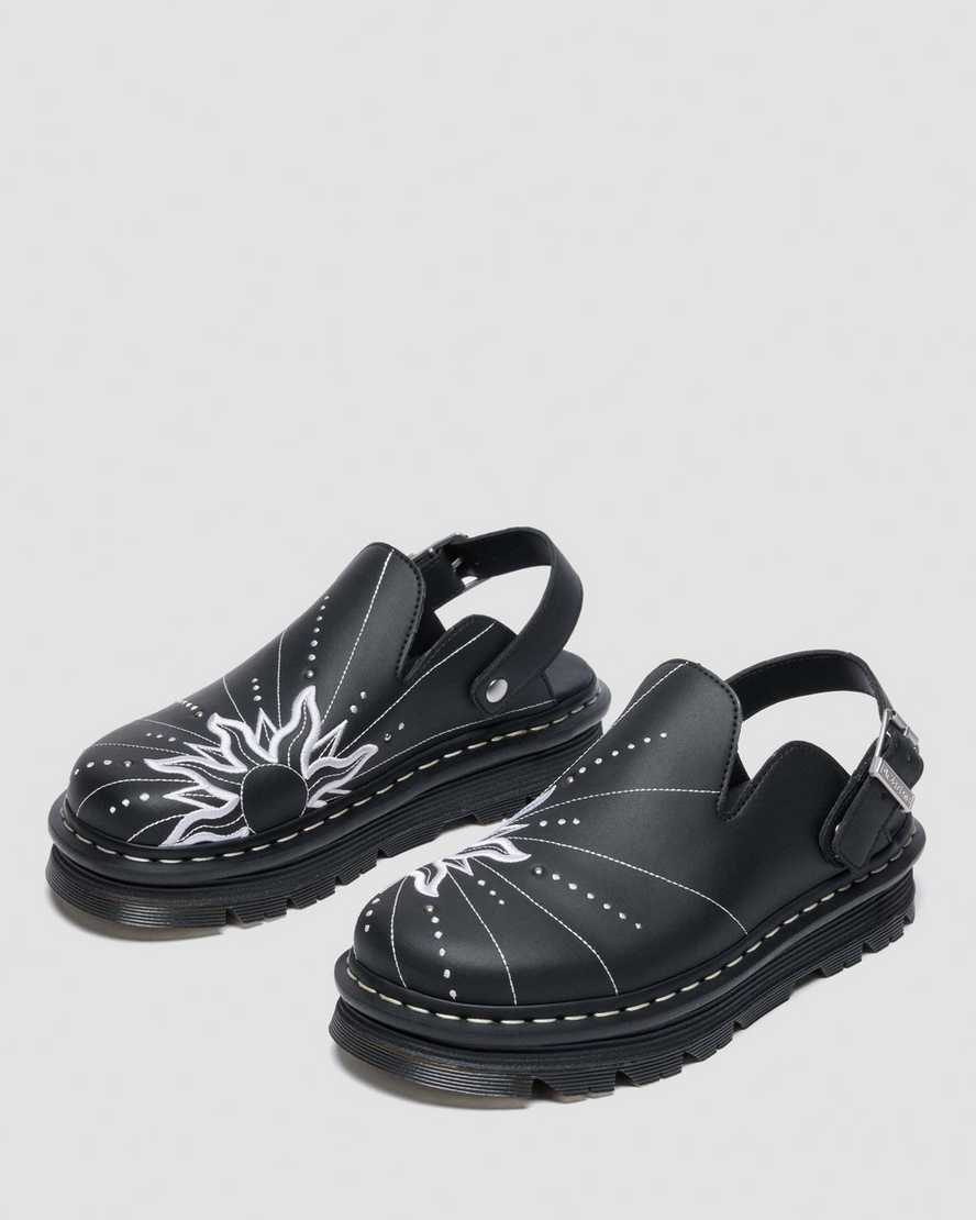 Dr. Martens Zebzag Mule Solar Flare In Black