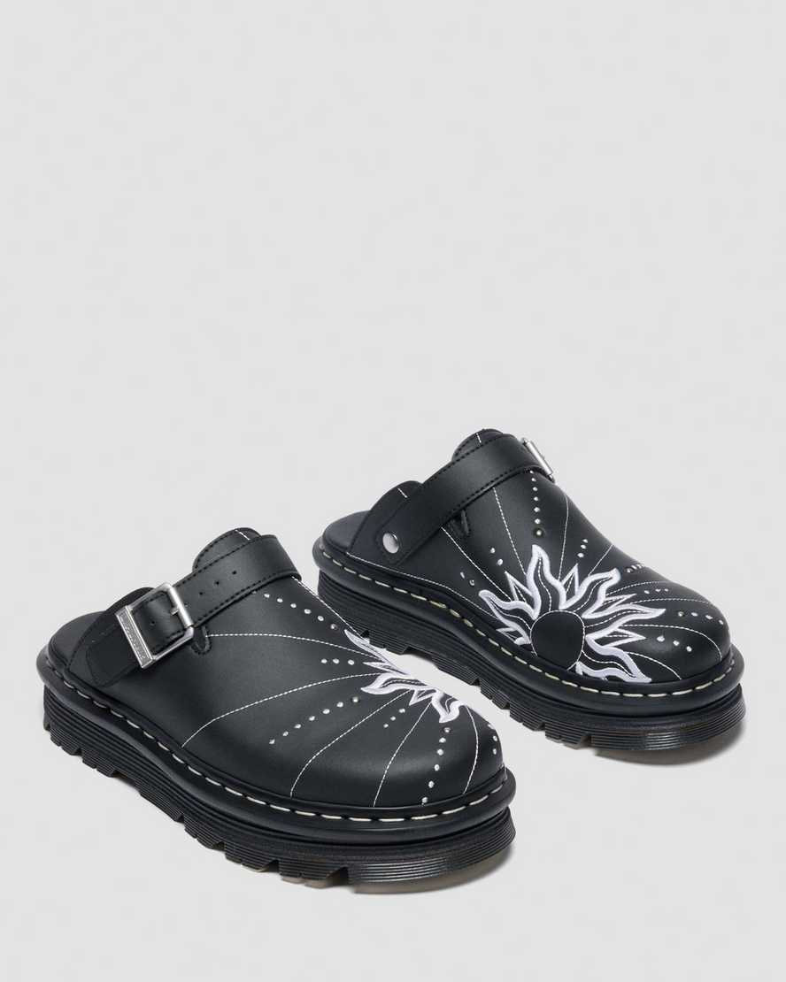 Dr. Martens Zebzag Mule Solar Flare In Black