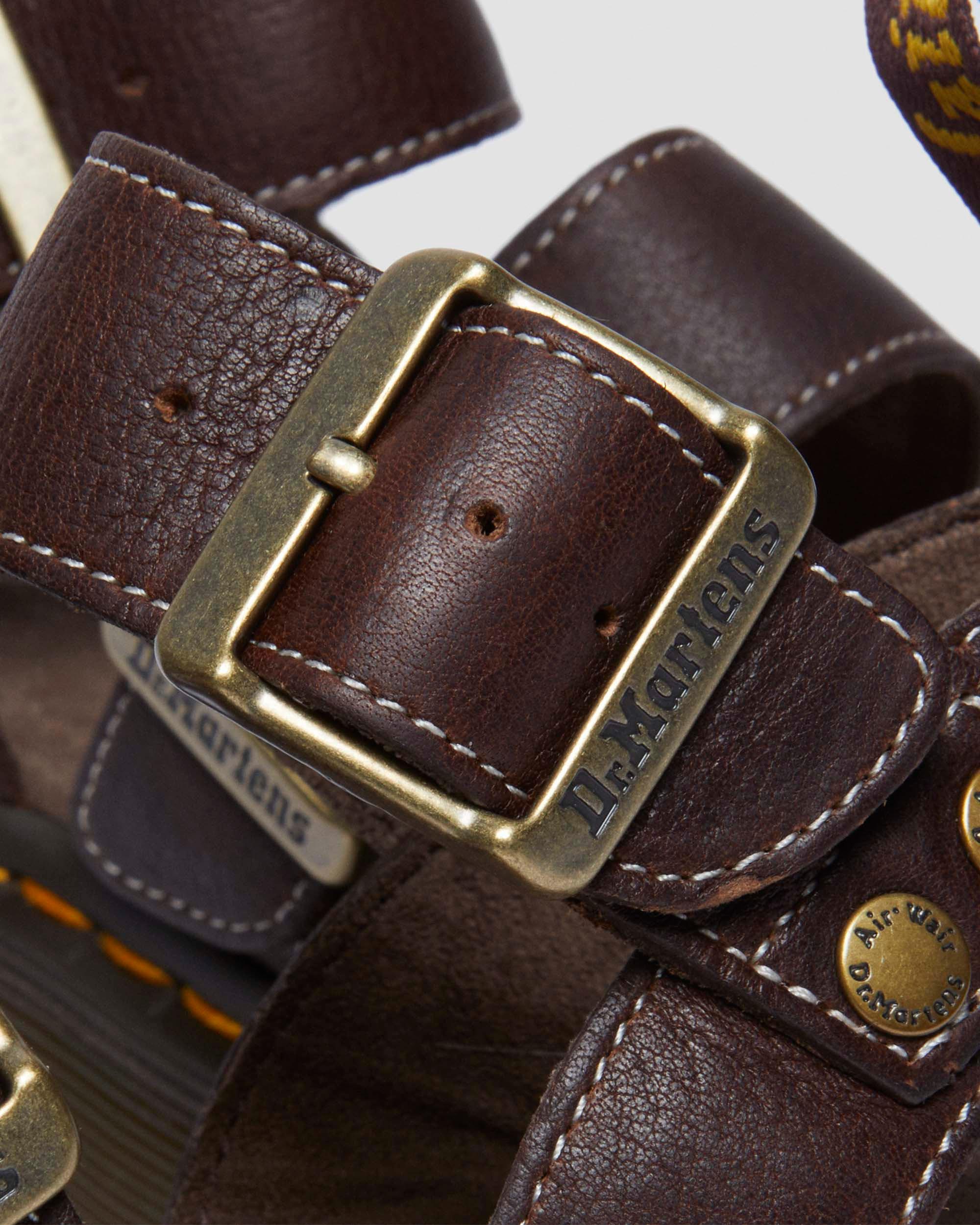 Tummanruskea Gryphon Quad Grizzly Leather -sandaalit
