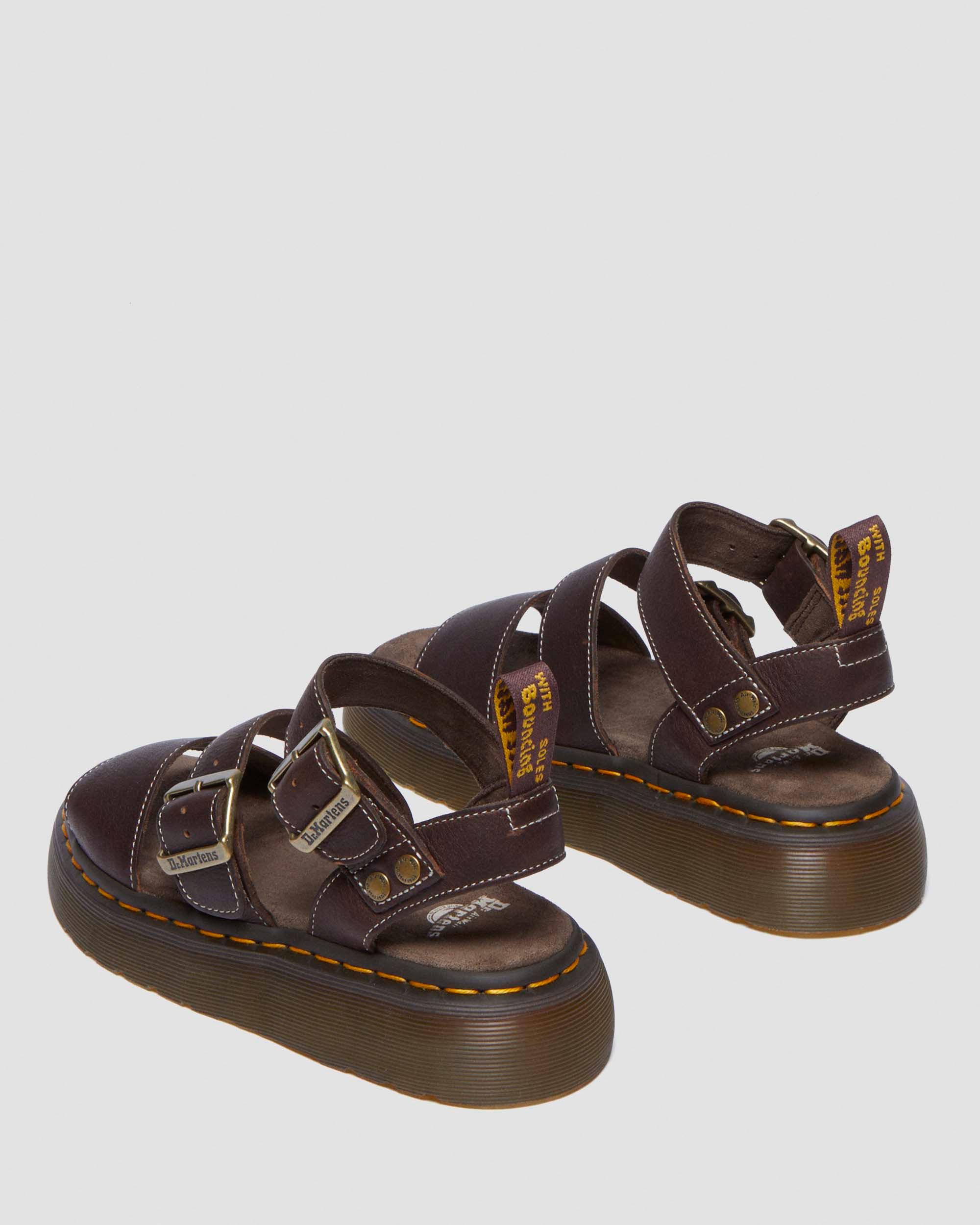 Tummanruskea Gryphon Quad Grizzly Leather -sandaalit