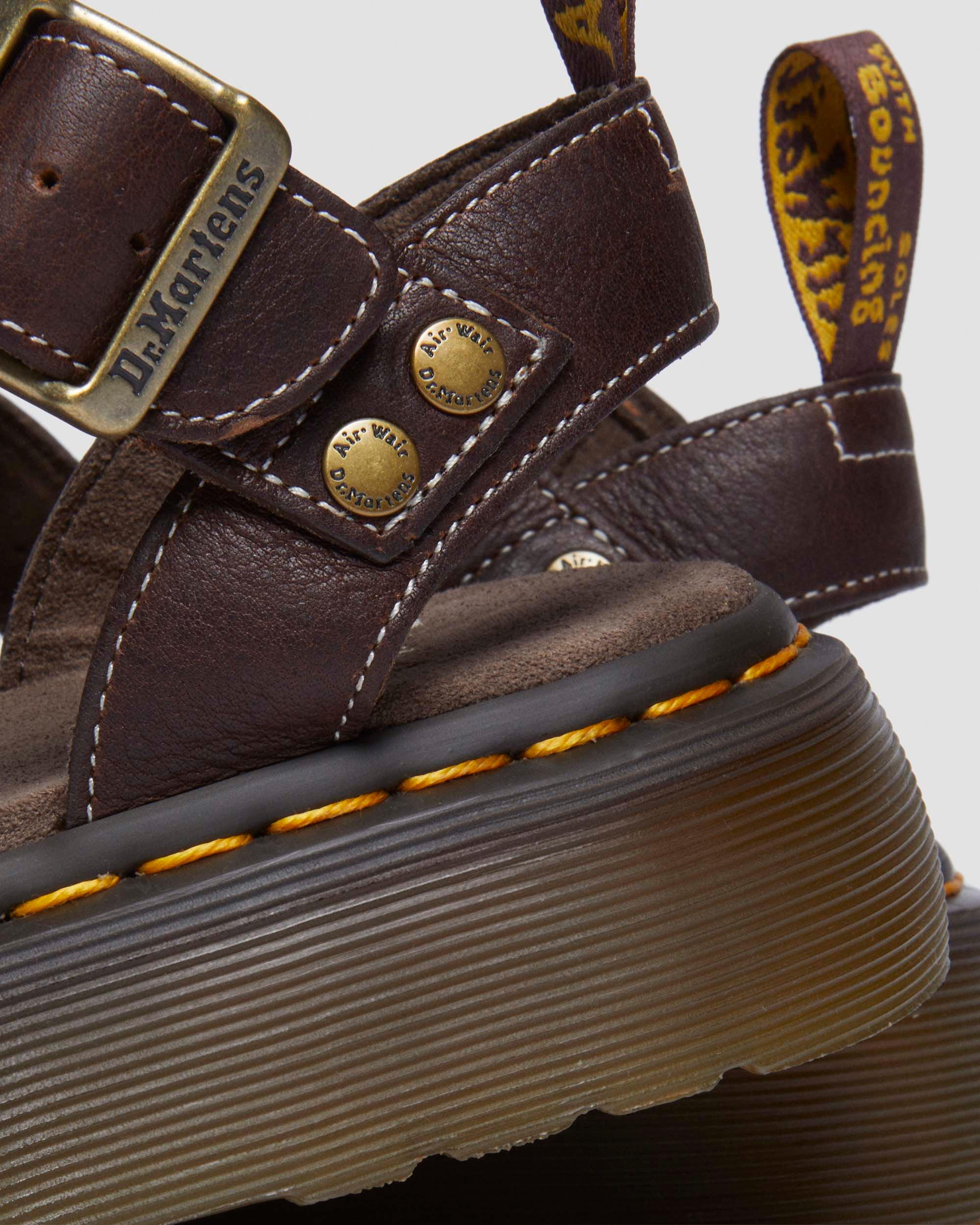Tummanruskea Gryphon Quad Grizzly Leather -sandaalit