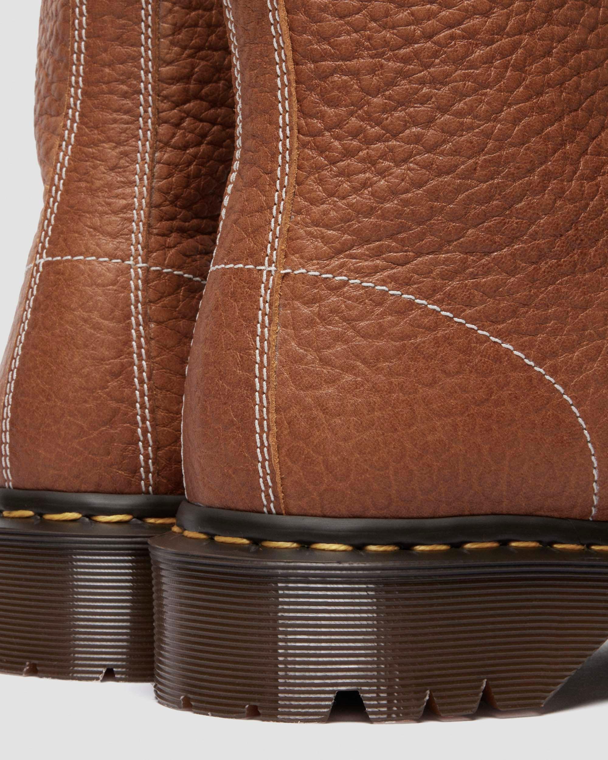 1460 Made In England Soft Boa Embossed Leather Bump Toe Boots in DESERT TAN