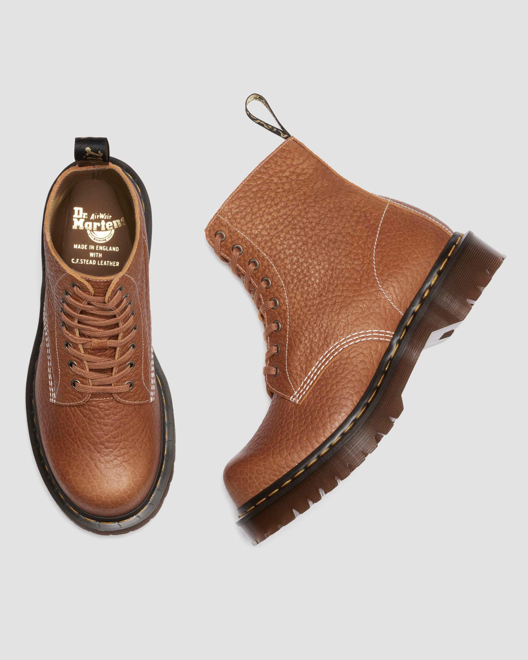 1460 Made In England Soft Boa Embossed Leather Bump Toe Boots