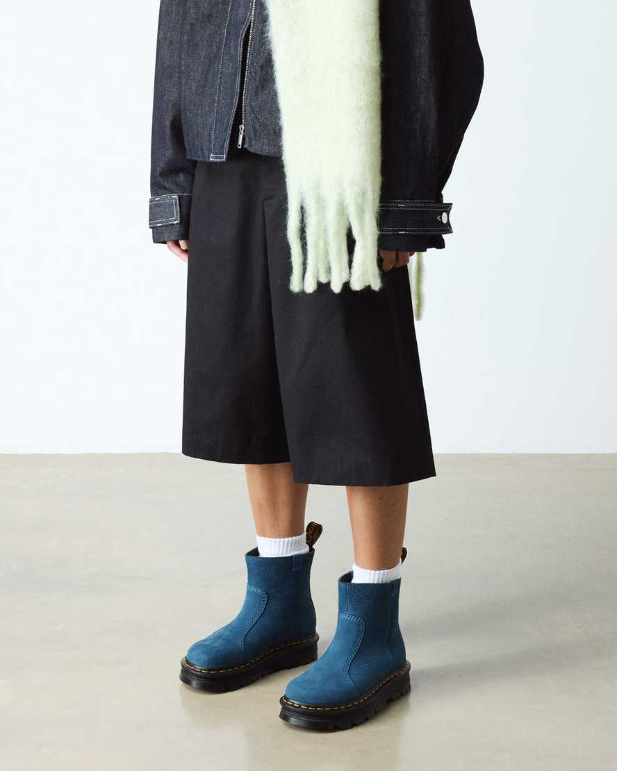 Dr. Martens' Zebzag Rigger Slip On Nubuck Boots In Multi