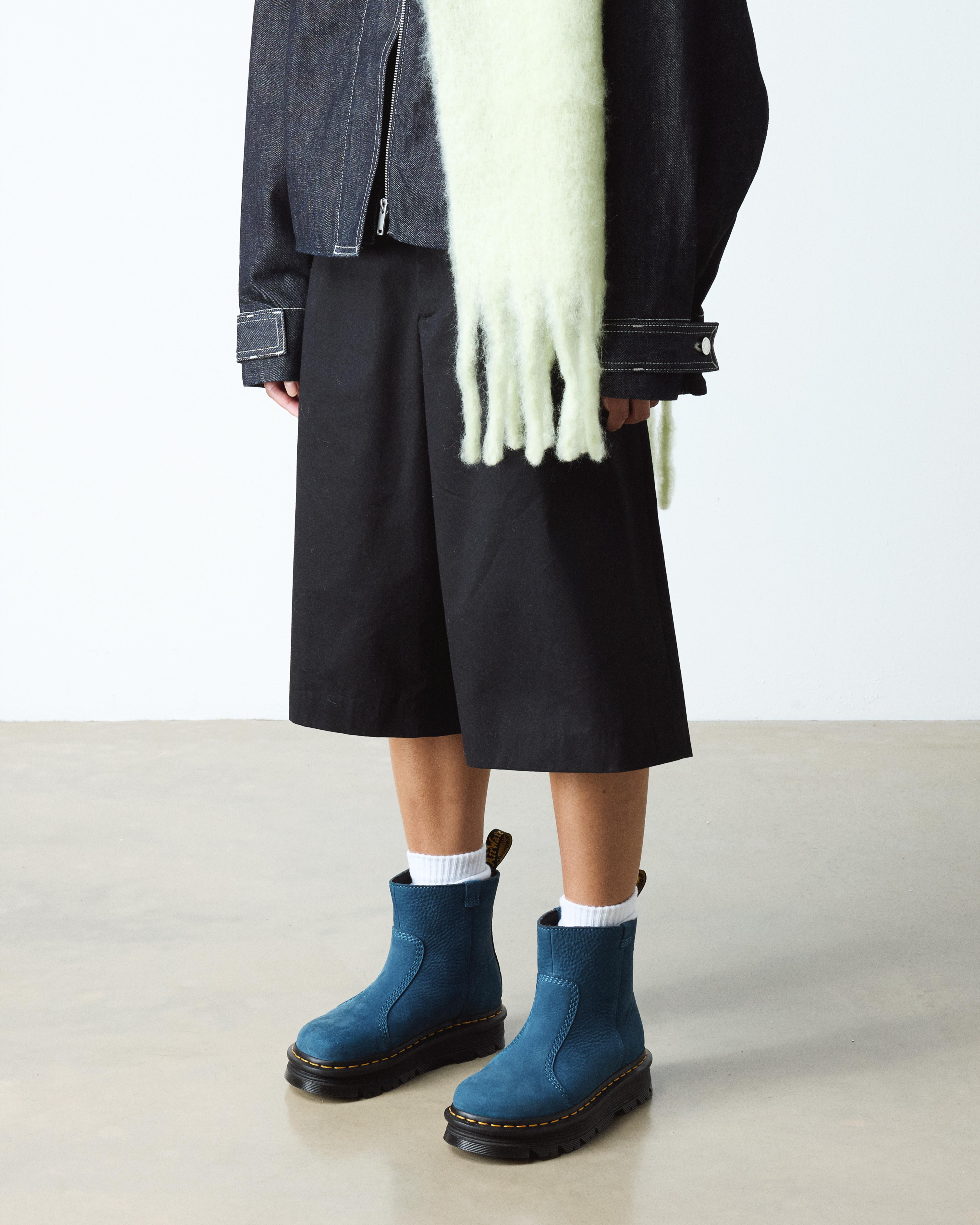 ZEBZAG RIGGER SLIP ON NUBUCK STIEFEL in Blau