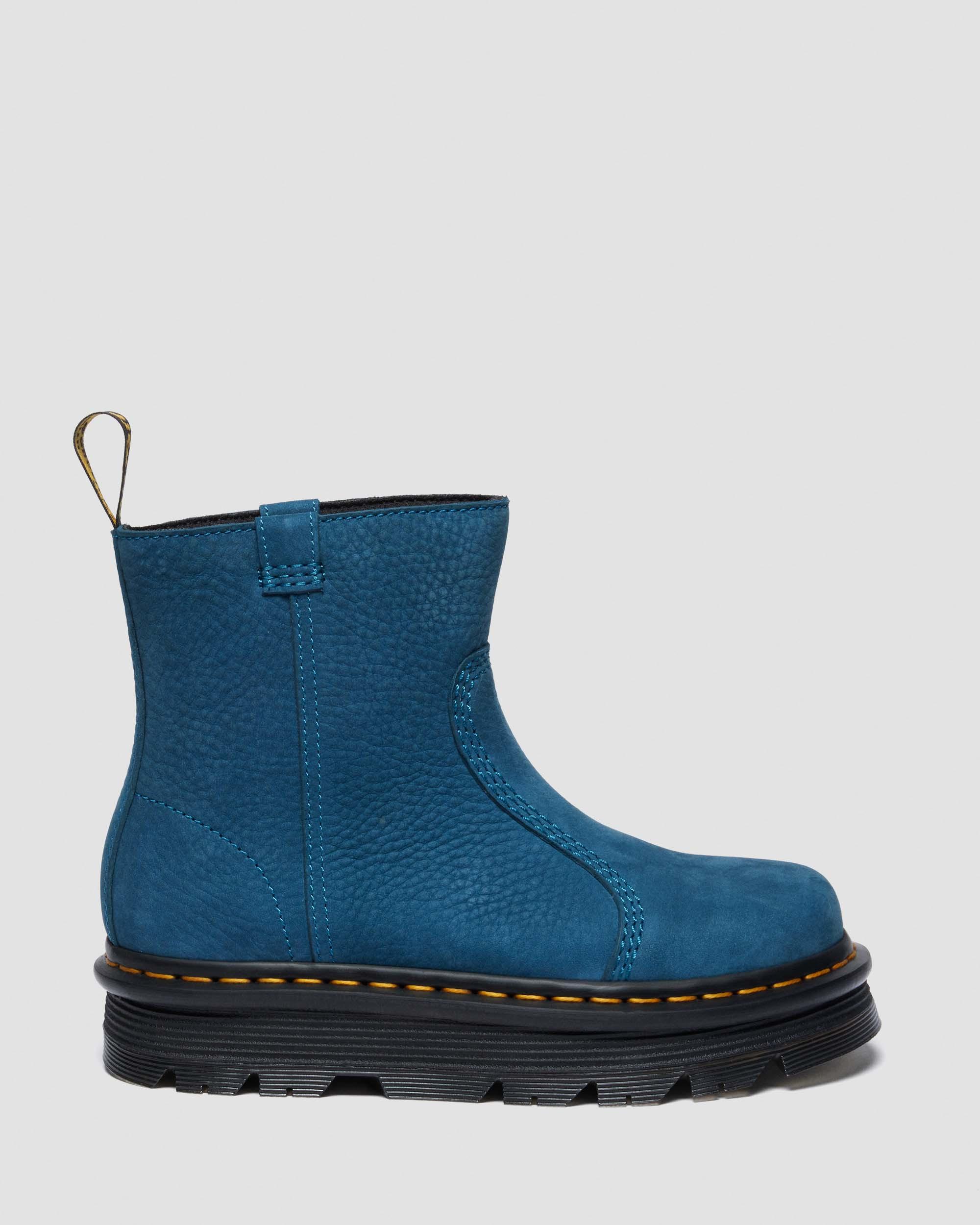ZEBZAG RIGGER SLIP ON NUBUCK STIEFEL in Blau