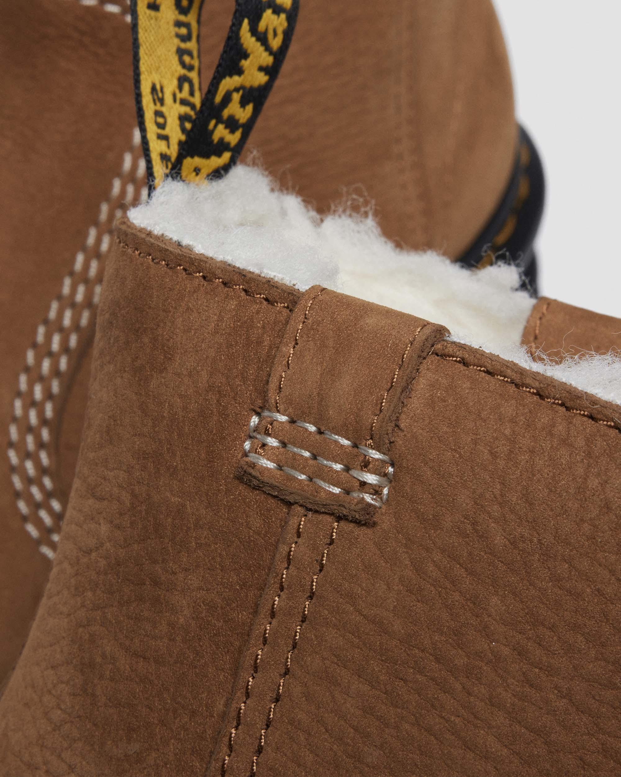 Dr. Martens Zebzag Rigger Warm Lined Slip On Nubuck Boots In Brown