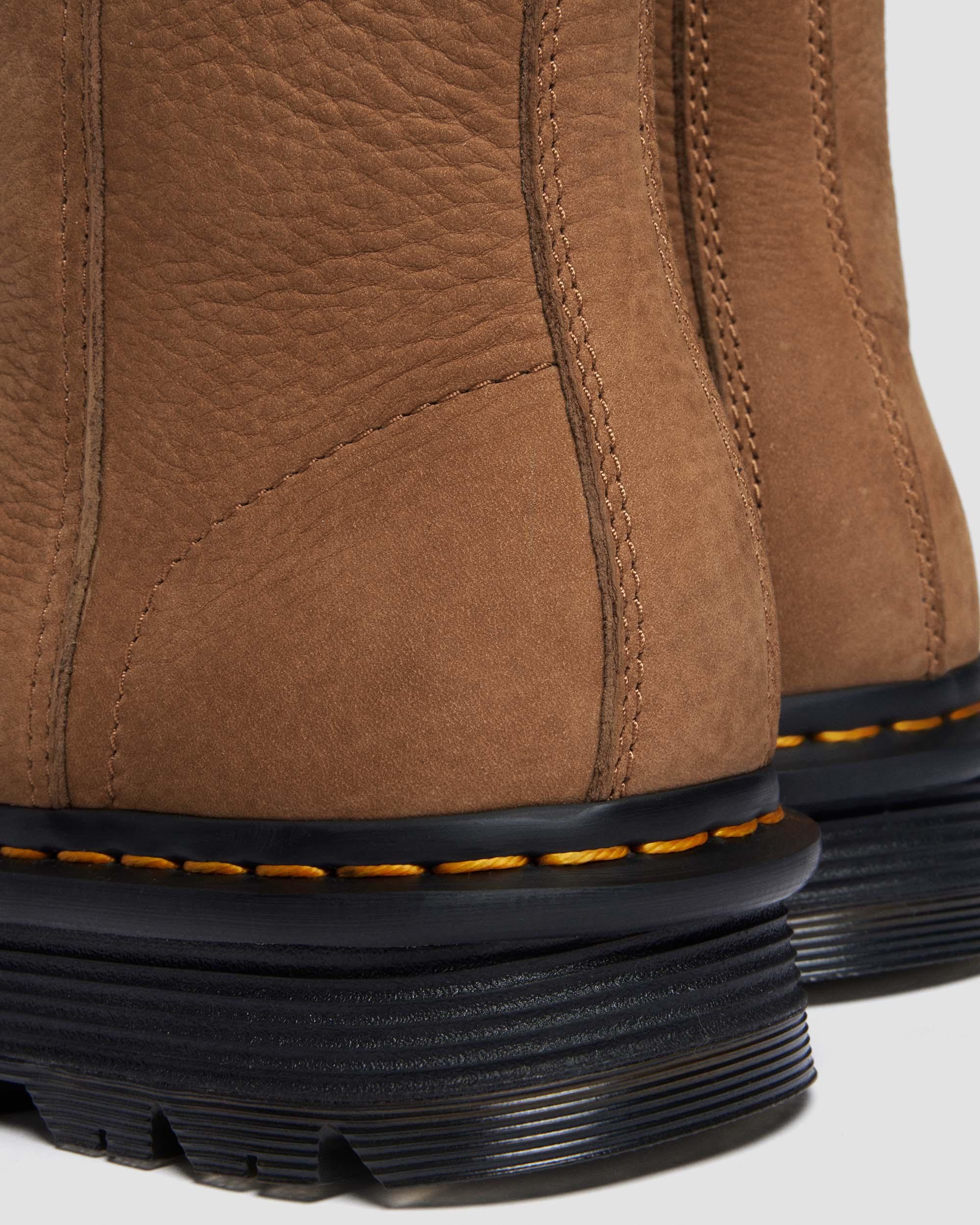 Dr. Martens Zebzag Rigger Warm Lined Slip On Nubuck Boots In Brown