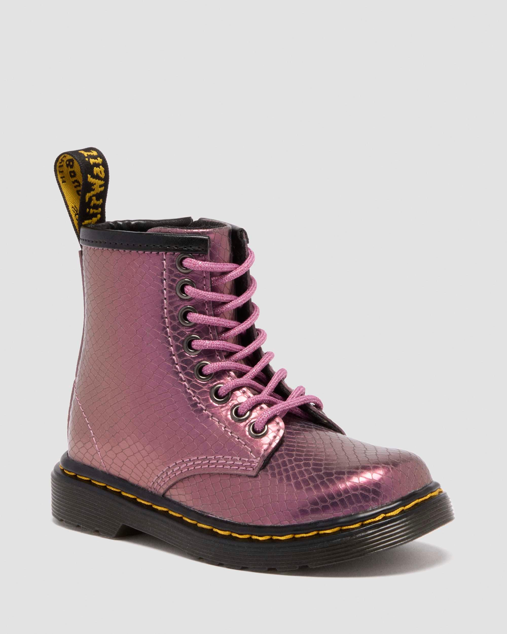 Toddler 1460 Iridescent Reptile Emboss Leather Boots