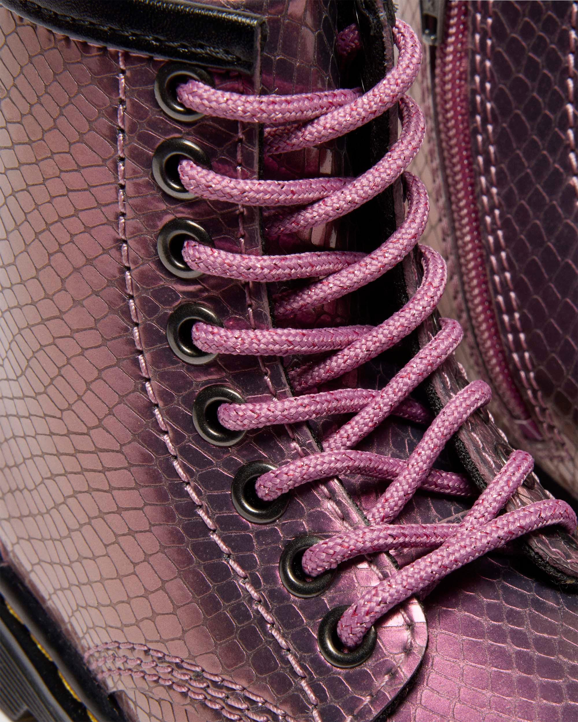 Småbørn 1460-støvler i iriserende præget læder med reptilmønster in Pink Multi