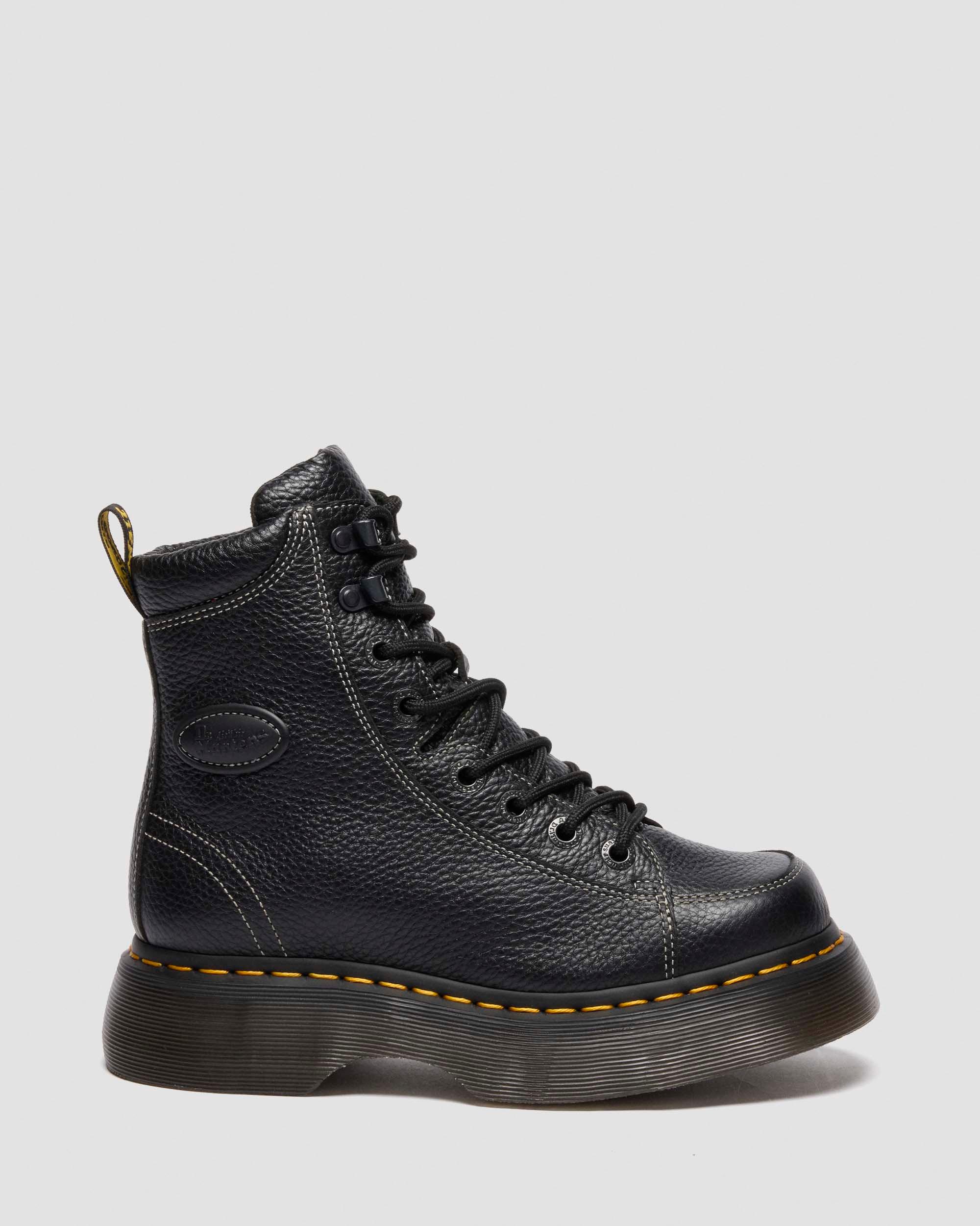 Dr. Martens ドクターマーチン　オールブラックUKサイズ8 Buzz 8-Eye in Black Milled Nappa | Dr. Martens
