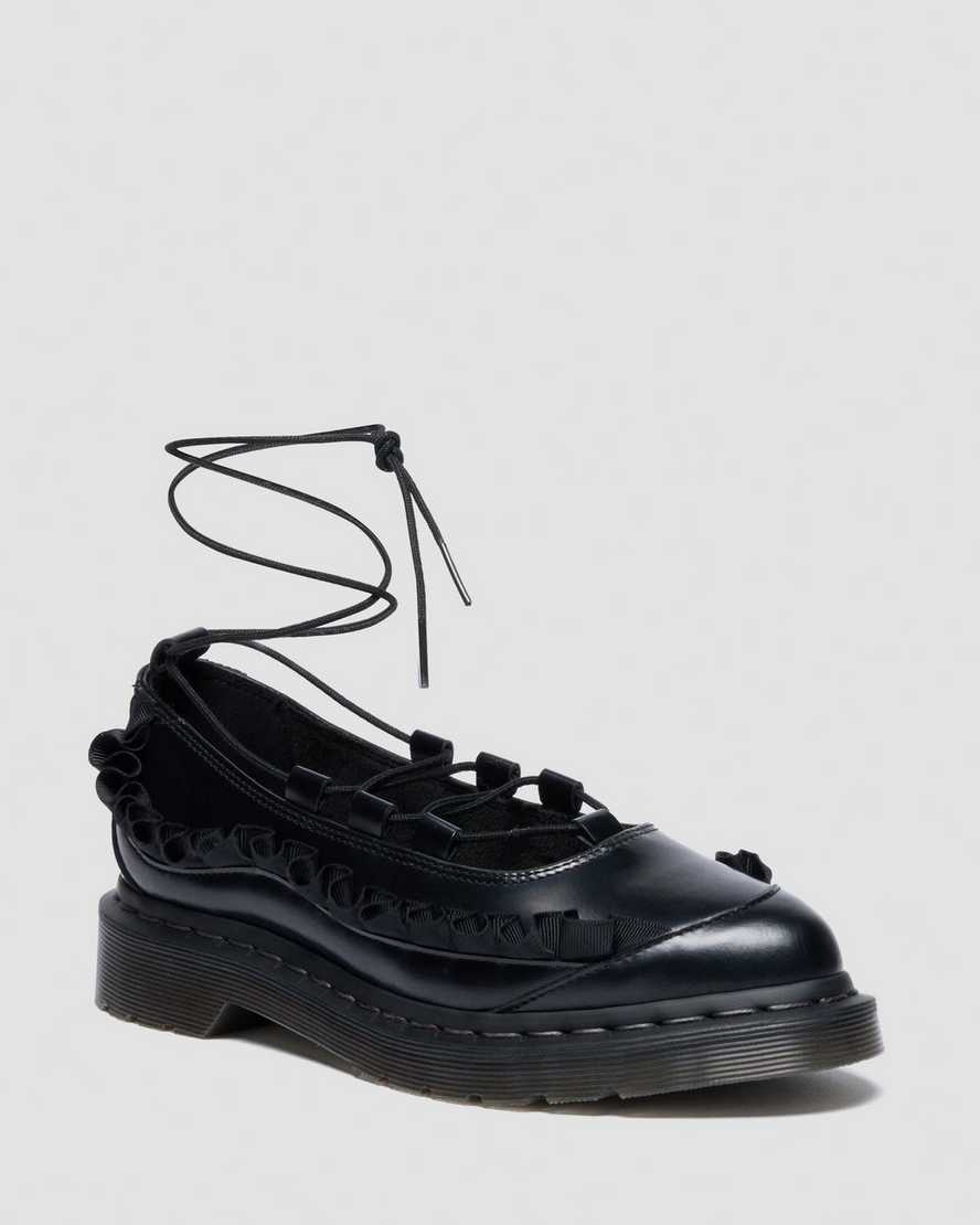 Dr. Martens Elphie Ii Frill Leather Ballet Flats In Multi