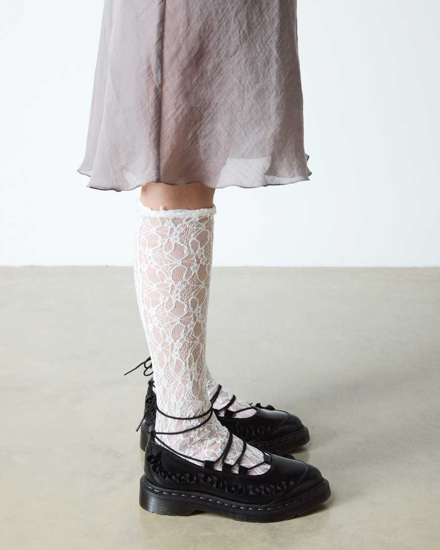 Dr. Martens Elphie Ii Frill Leather Ballet Flats In Multi