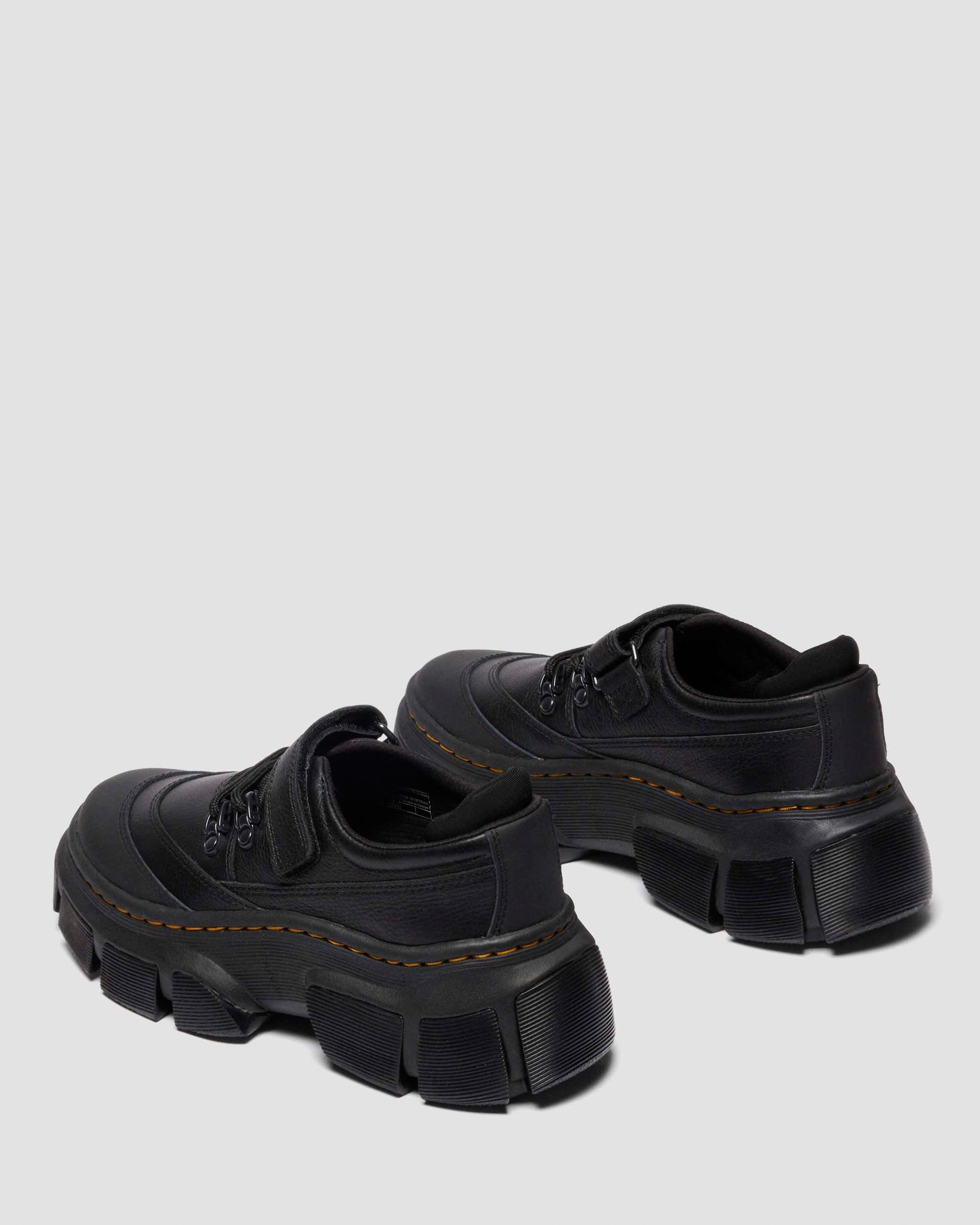 DMXL MARY JANE-SKO I LÆDER in Sort