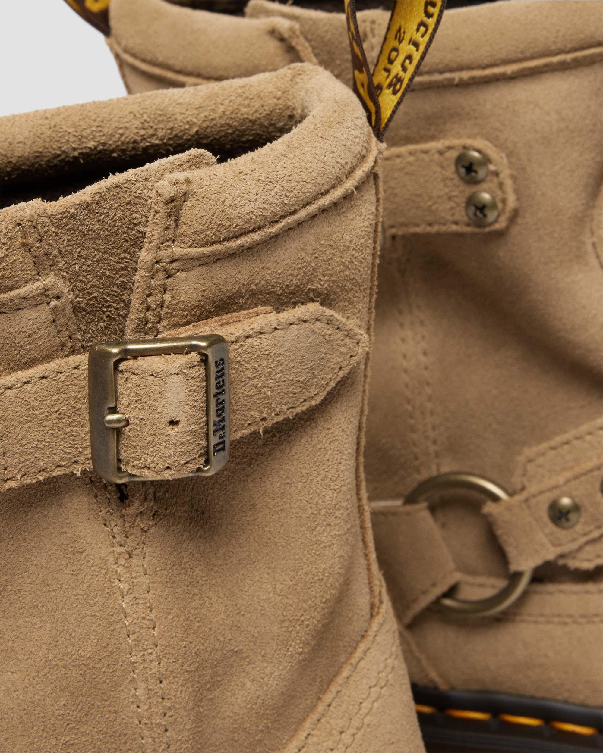 Anistone Harness Suede Biker Boots in SAVANNAH TAN | Dr. Martens™