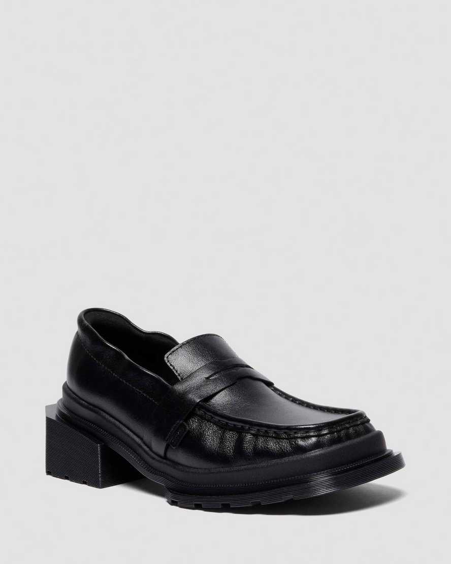 Dr. Martens Maybole Square Toe Ruched Leder Loafer In Black